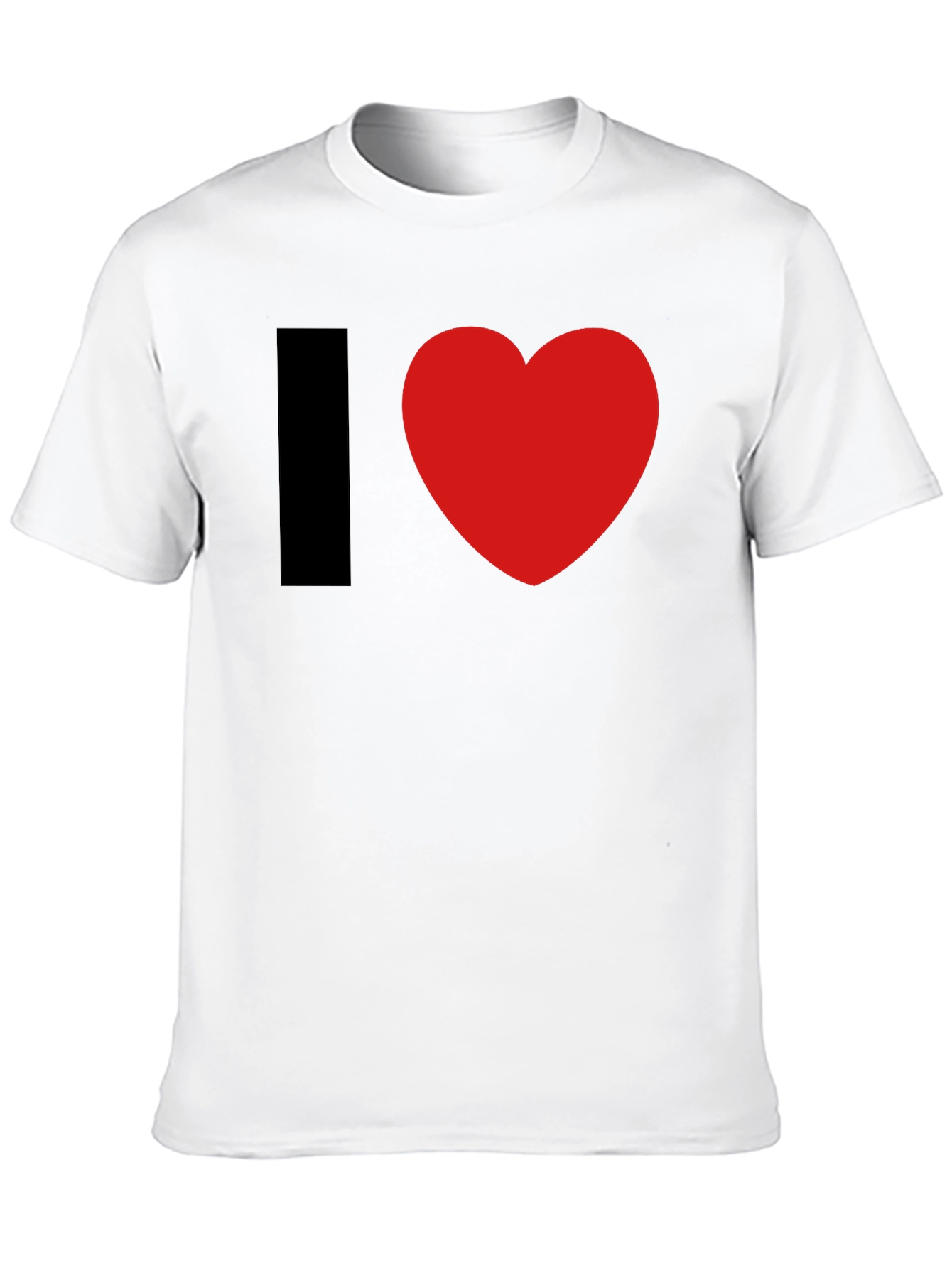 I Heart Graphic Tee - Black Cotton Blend T-Shirt