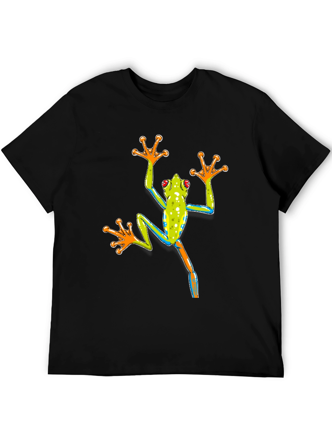 Frog Graphic Black T-Shirt - Novelty Tee