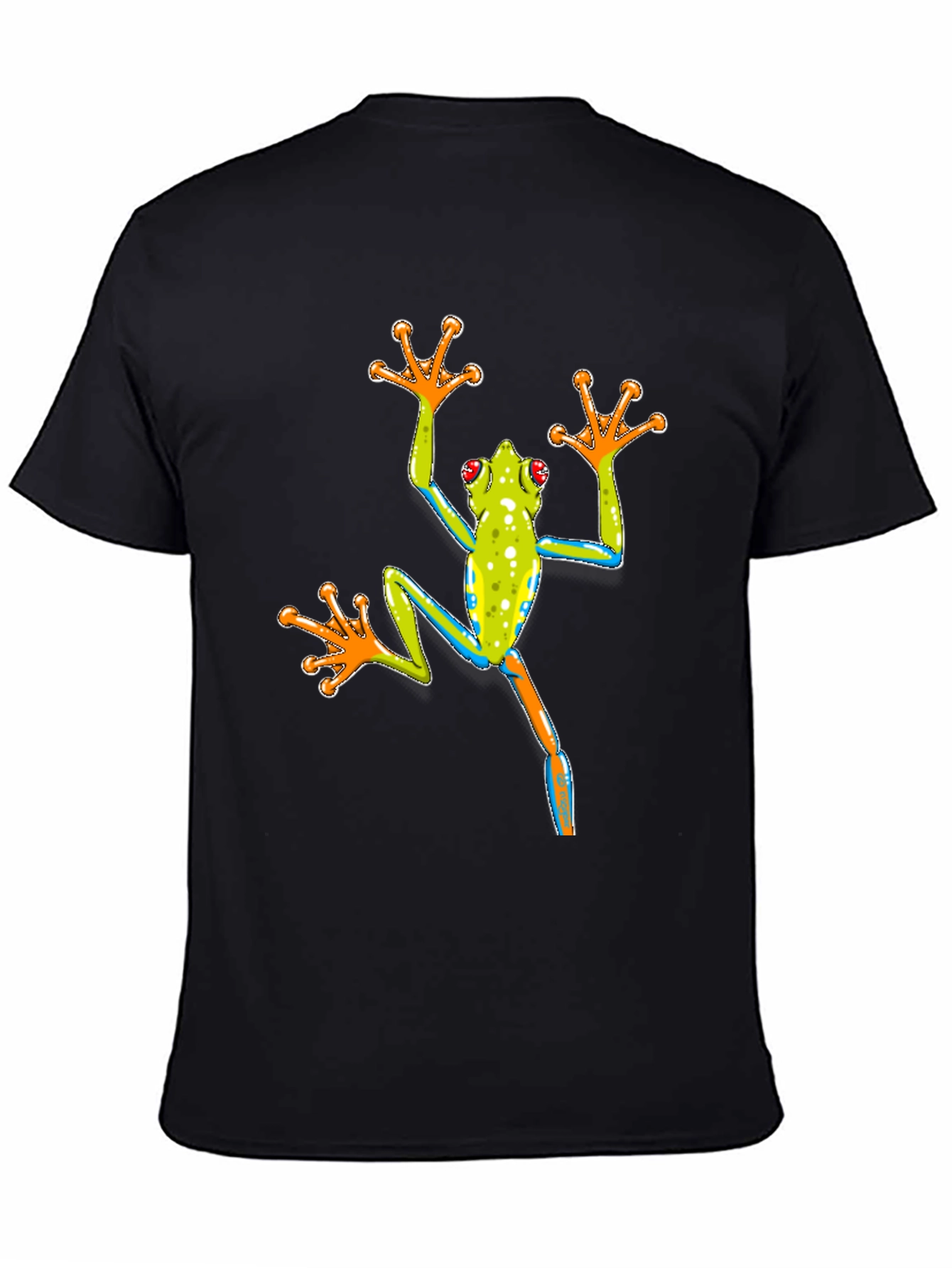 Frog Graphic Black T-Shirt - Novelty Tee
