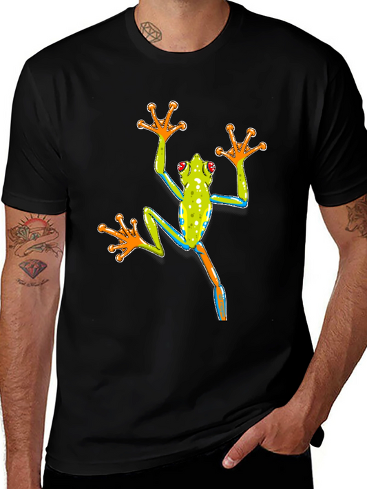 Frog Graphic Black T-Shirt - Novelty Tee