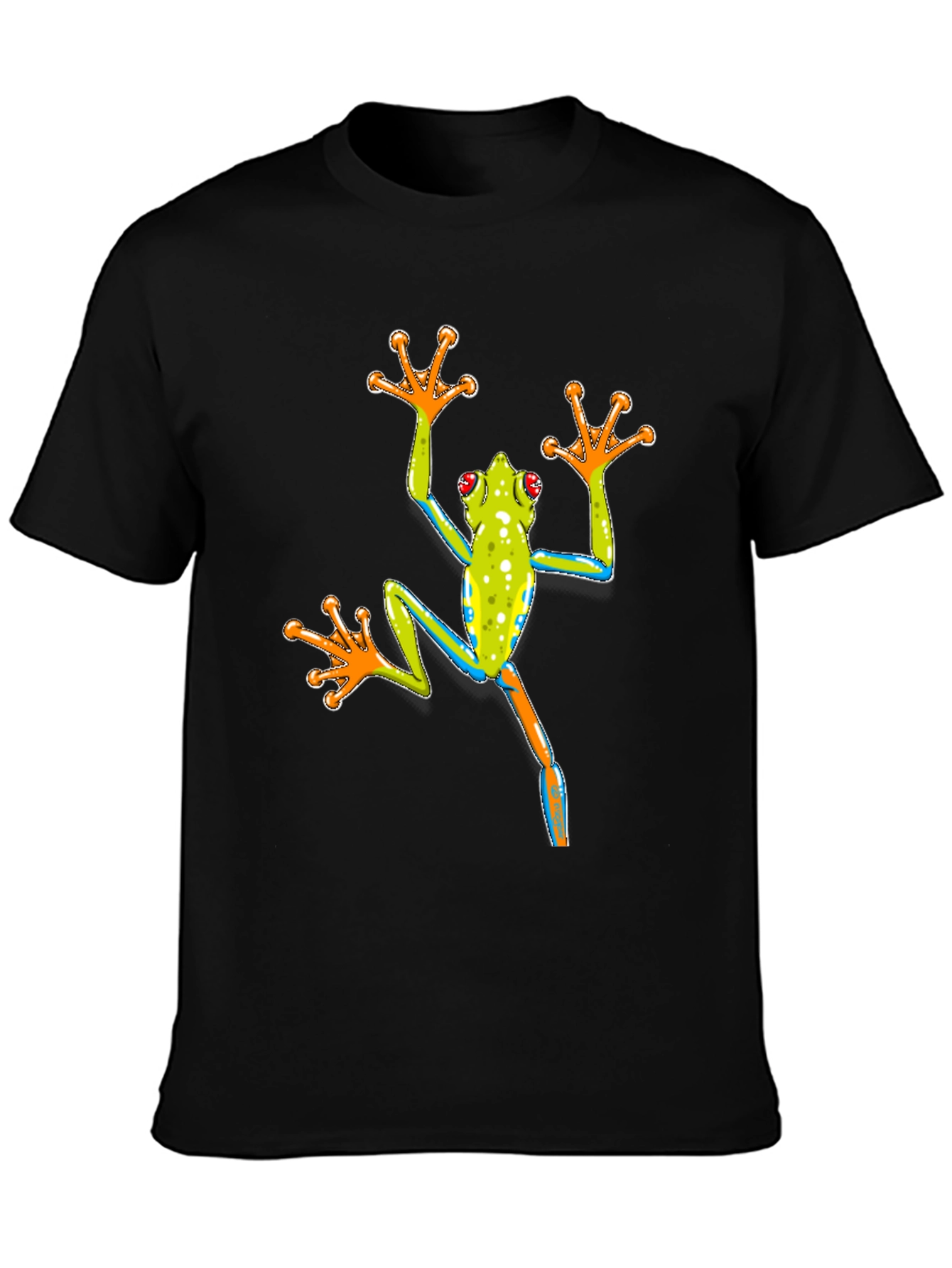 Frog Graphic Black T-Shirt - Novelty Tee