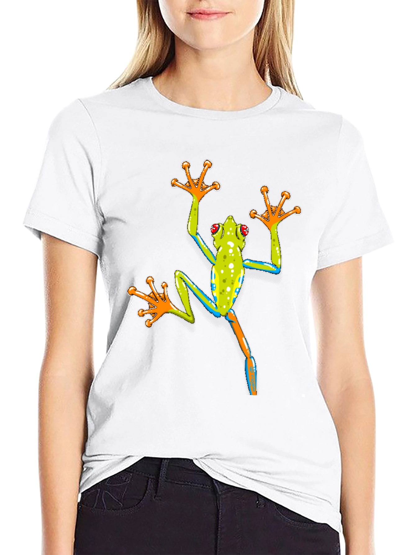 Frog Graphic Black T-Shirt - Novelty Tee