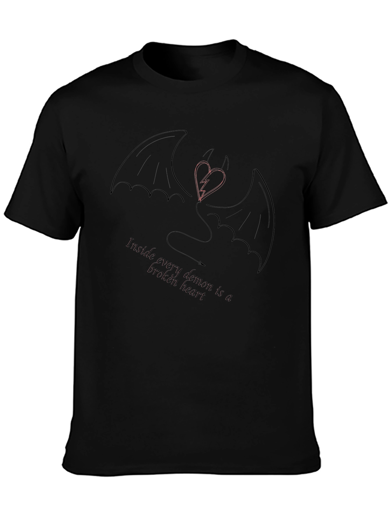 Demonic Heart Graphic Tee - Stylish Statement Shirt