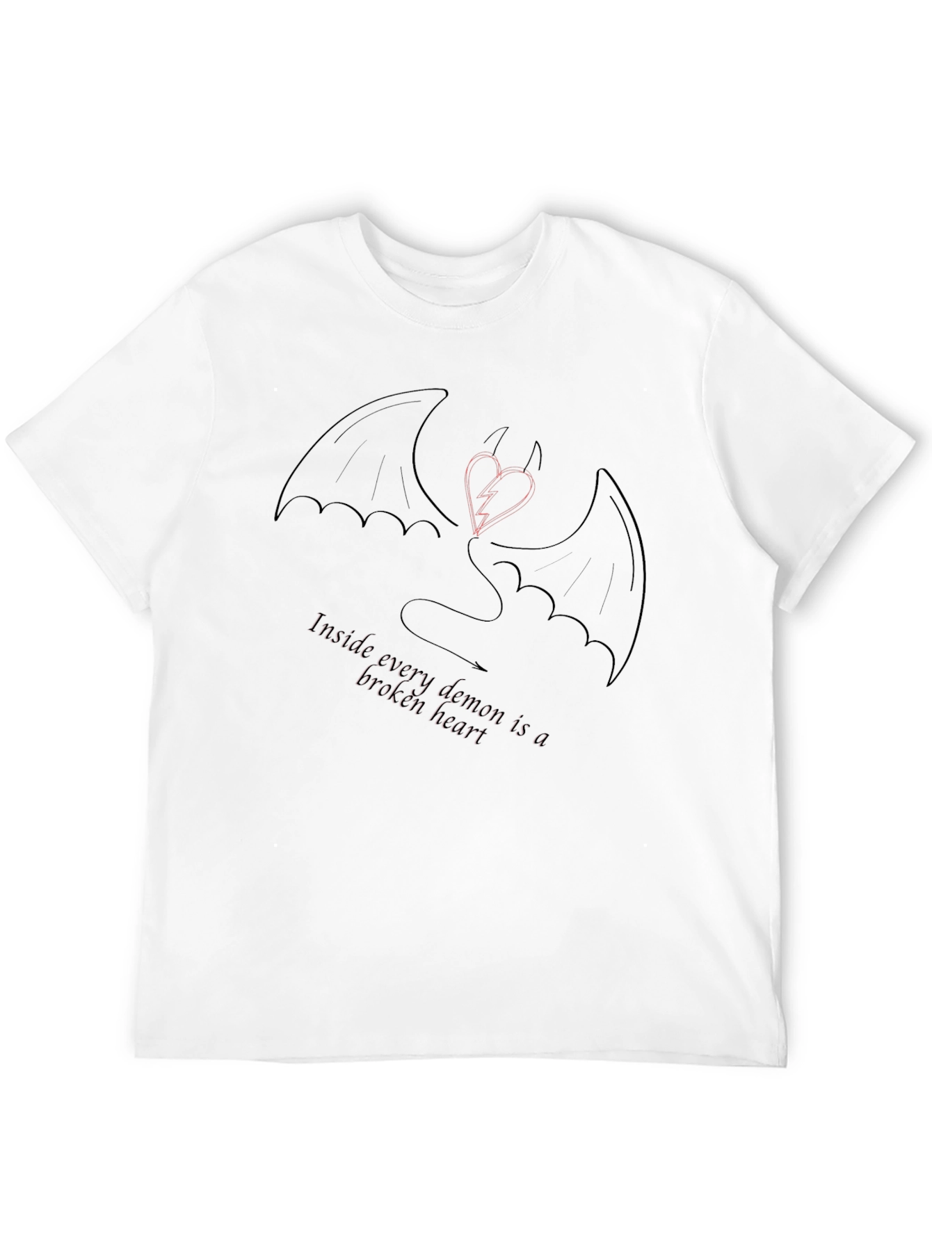 Demonic Heart Graphic Tee - Stylish Statement Shirt