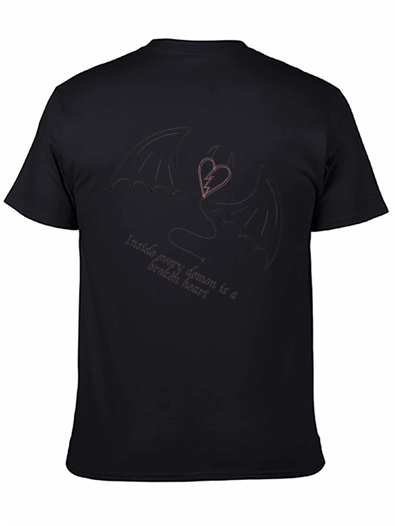 Demonic Heart Graphic Tee - Stylish Statement Shirt