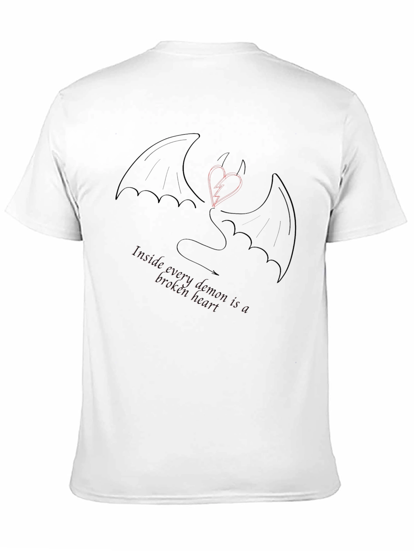 Demonic Heart Graphic Tee - Stylish Statement Shirt
