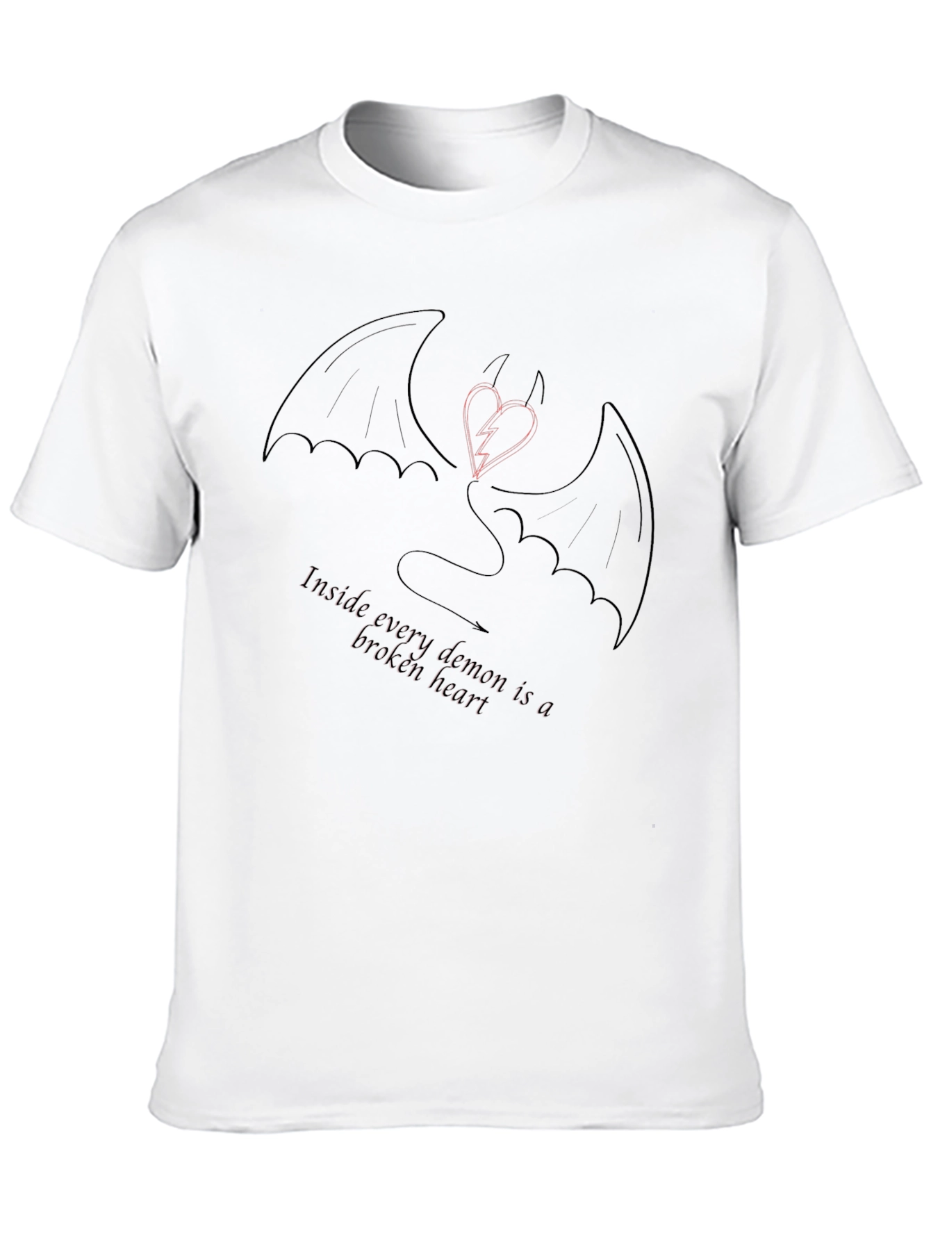 Demonic Heart Graphic Tee - Stylish Statement Shirt