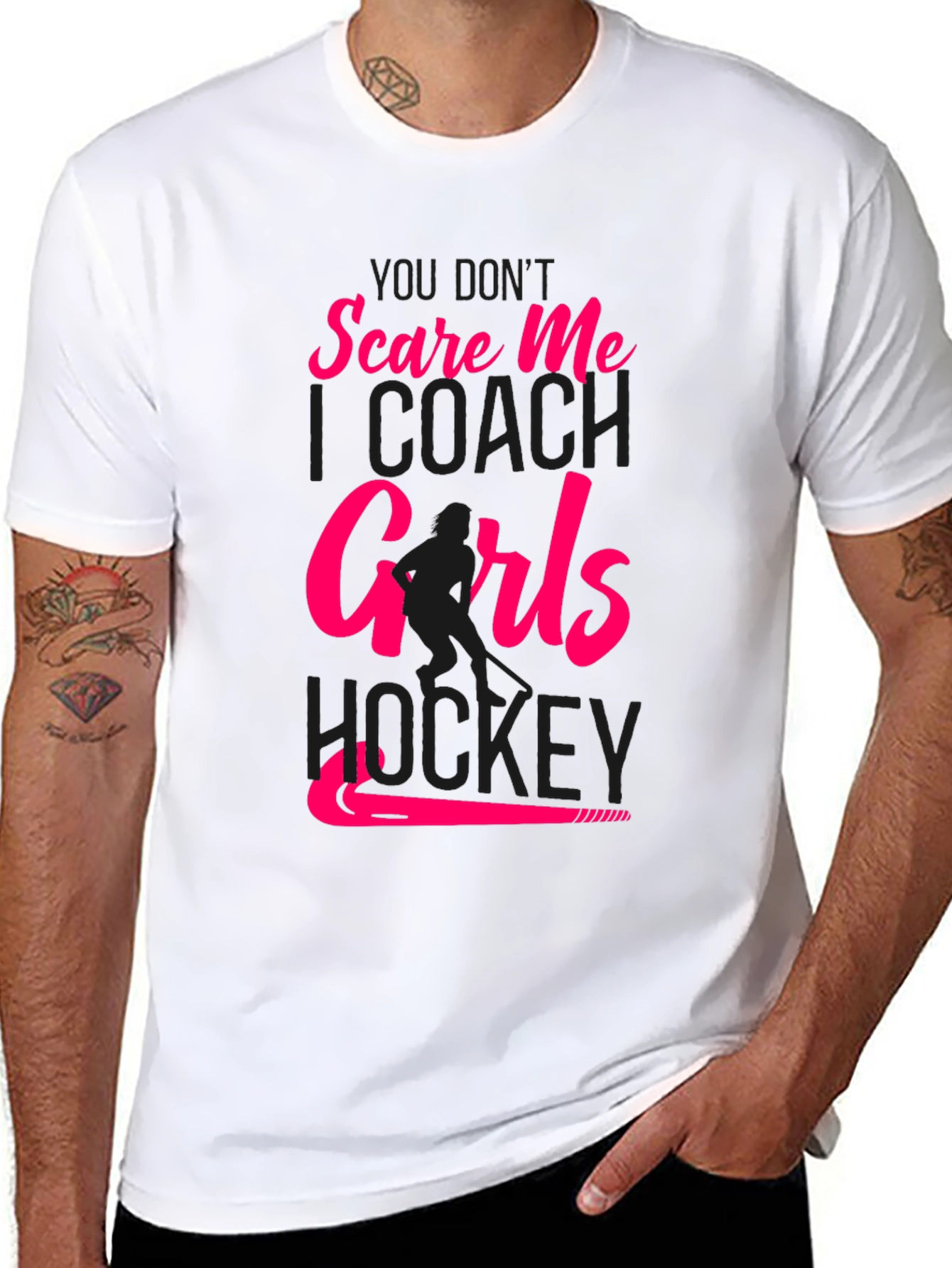 Girls Hockey Coach T-Shirt - Dont Scare Me!