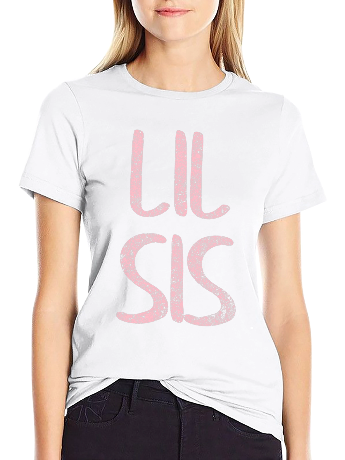 Lil Sis Graphic T-Shirt - Cute Sister Tee