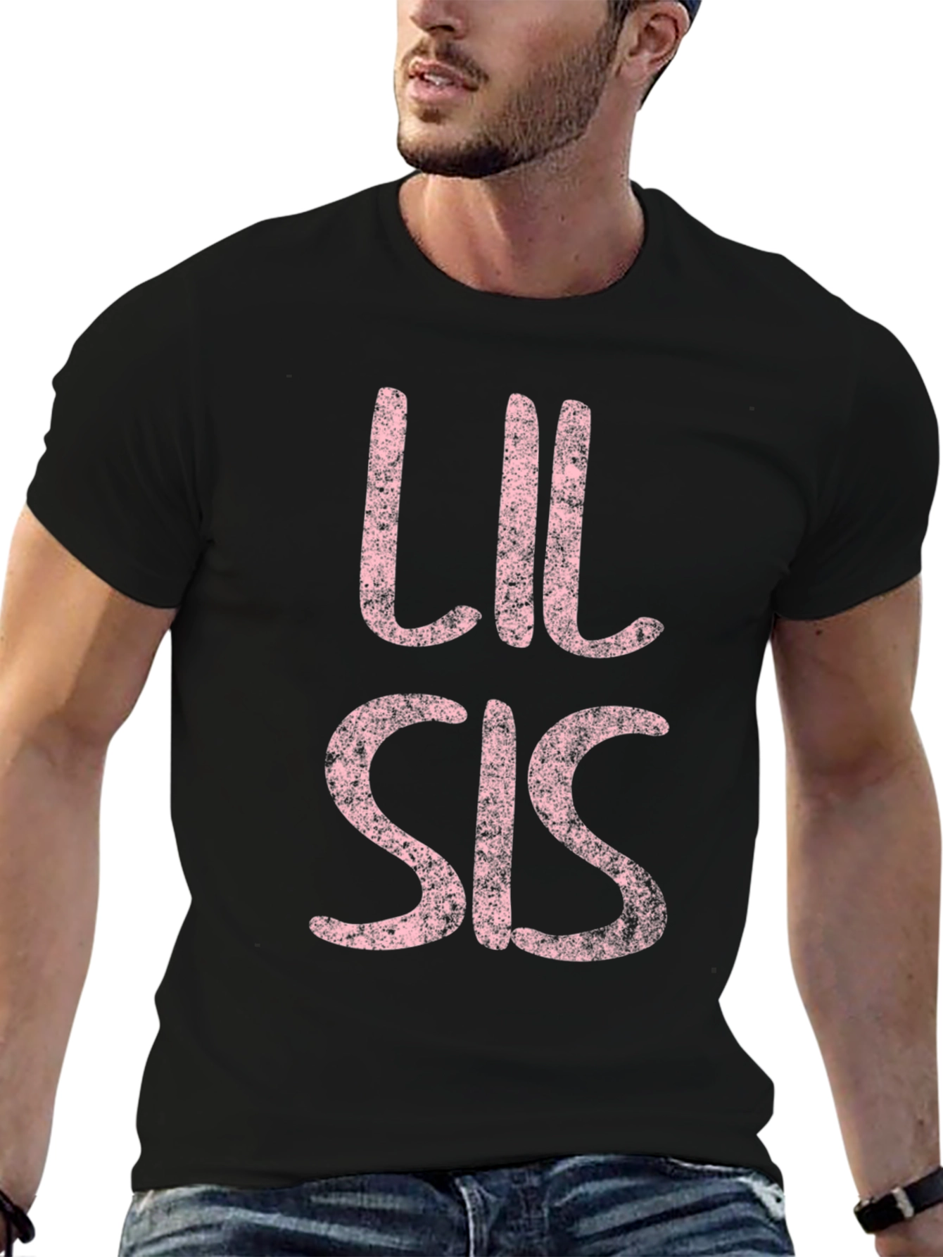 Lil Sis Graphic T-Shirt - Cute Sister Tee