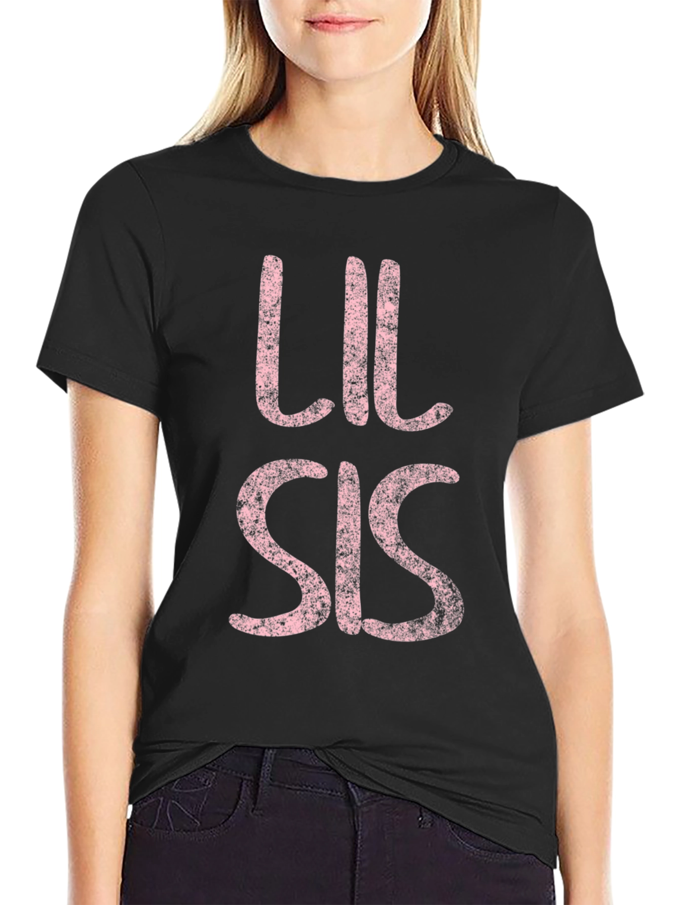 Lil Sis Graphic T-Shirt - Cute Sister Tee