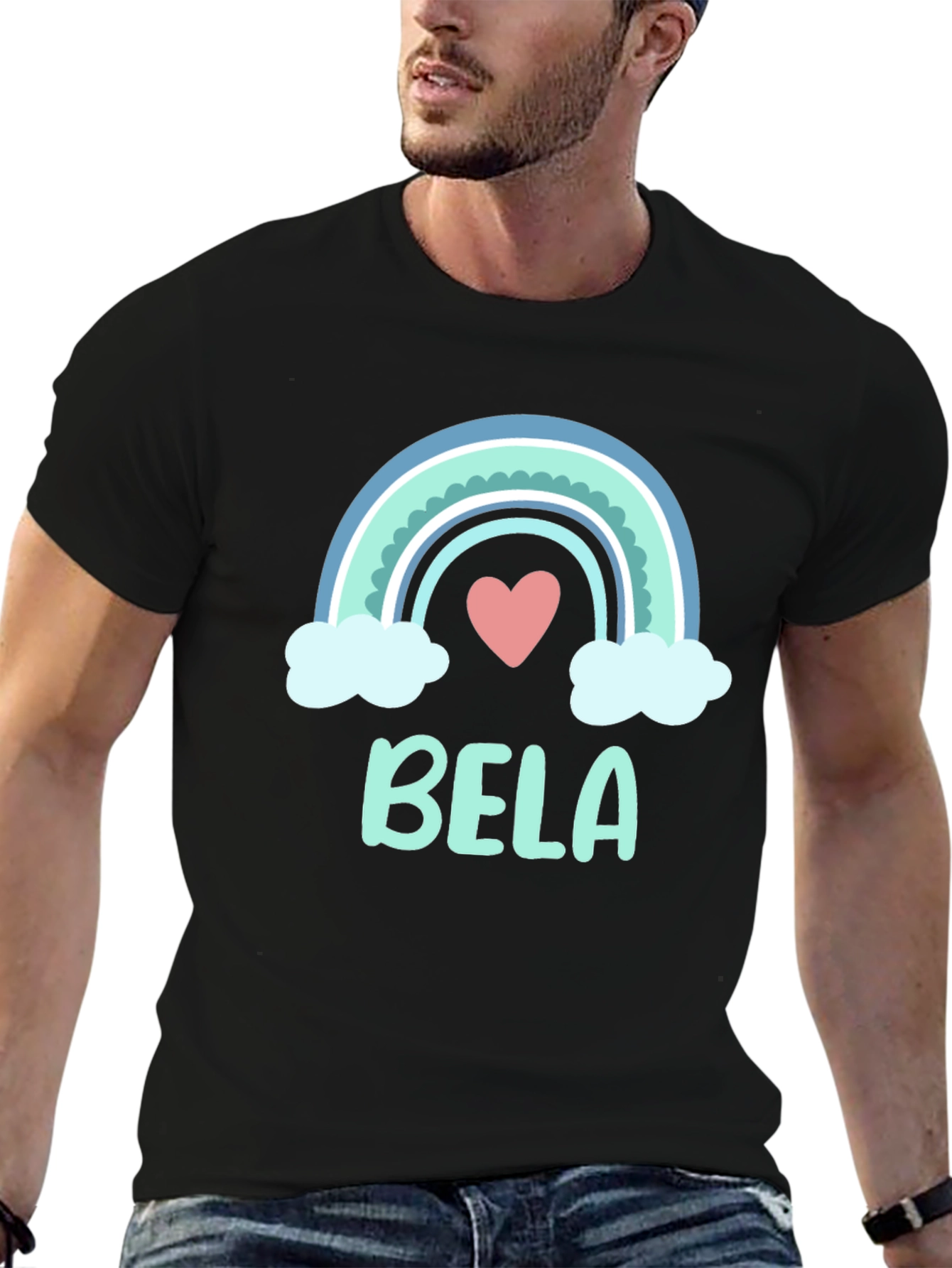 Cute Bela Rainbow Personalized T-Shirt