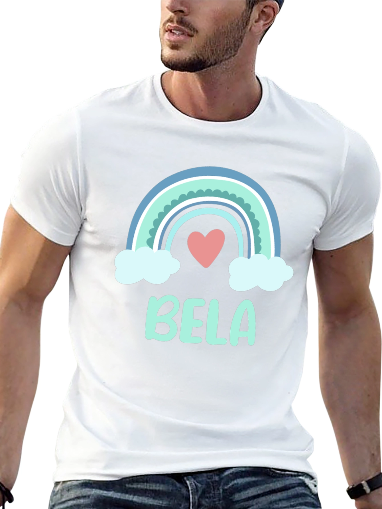 Cute Bela Rainbow Personalized T-Shirt
