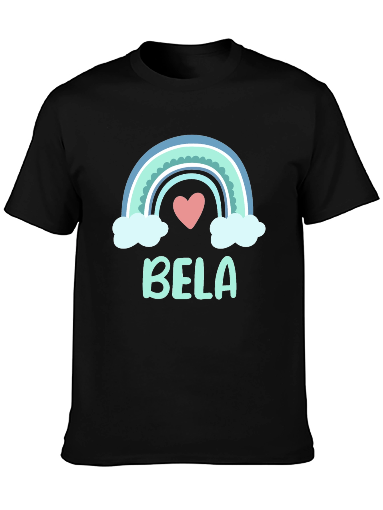 Cute Bela Rainbow Personalized T-Shirt