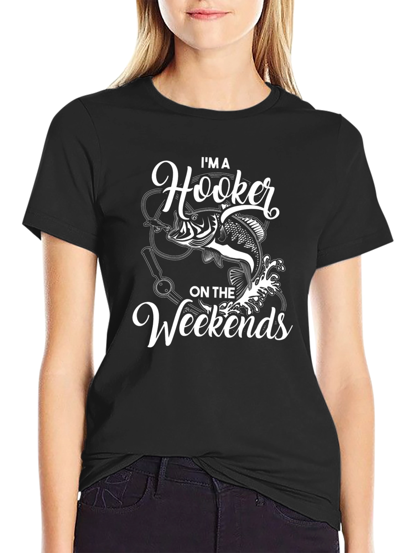 Im A Hooker On The Weekends Black T-Shirt