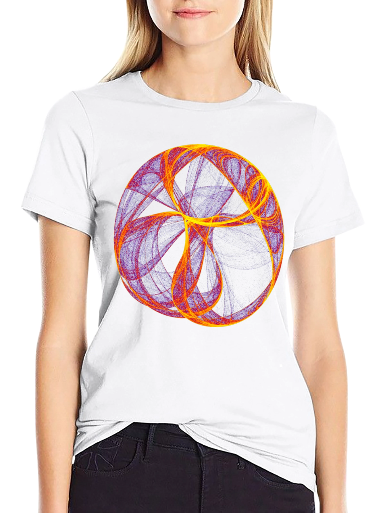 Abstract Orb Graphic Black T-Shirt