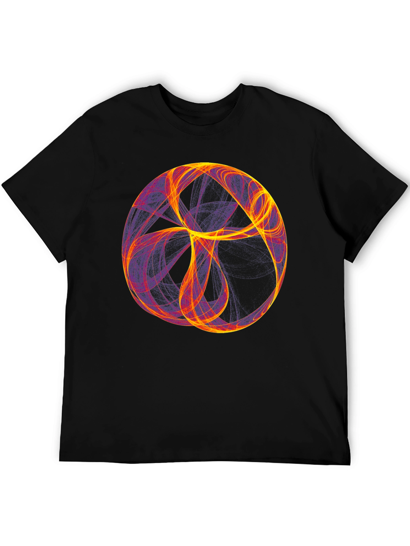 Abstract Orb Graphic Black T-Shirt