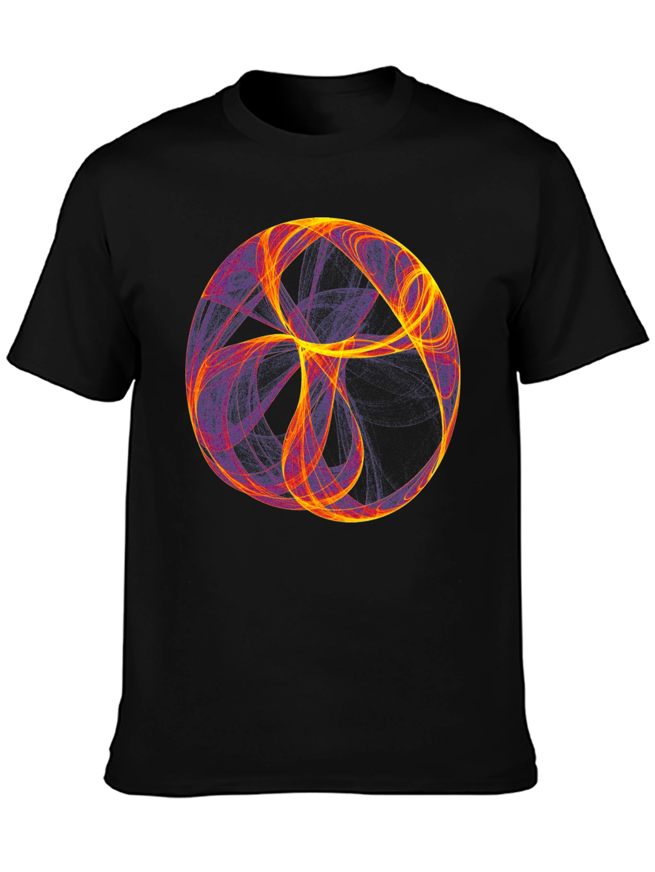Abstract Orb Graphic Black T-Shirt
