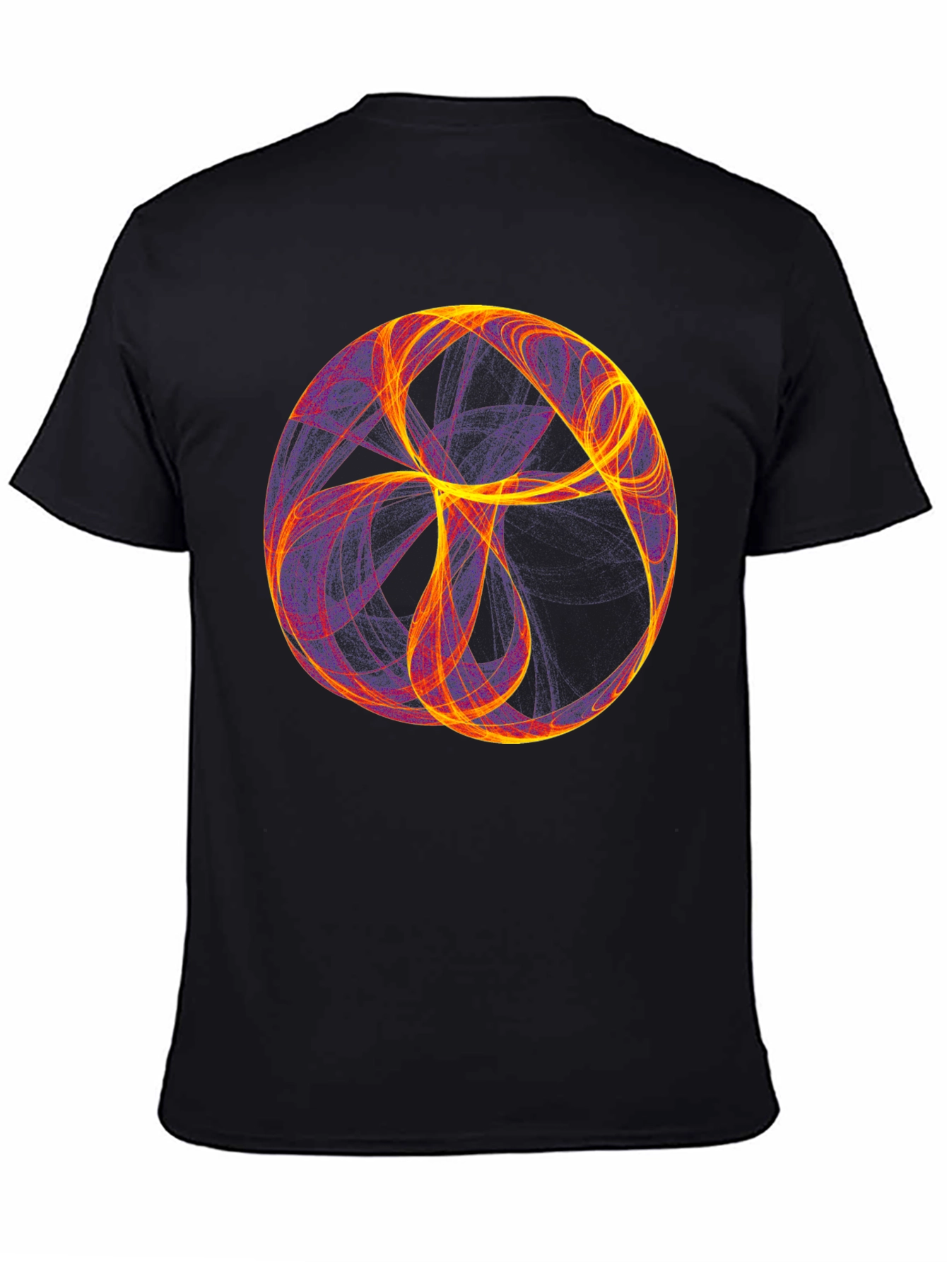Abstract Orb Graphic Black T-Shirt