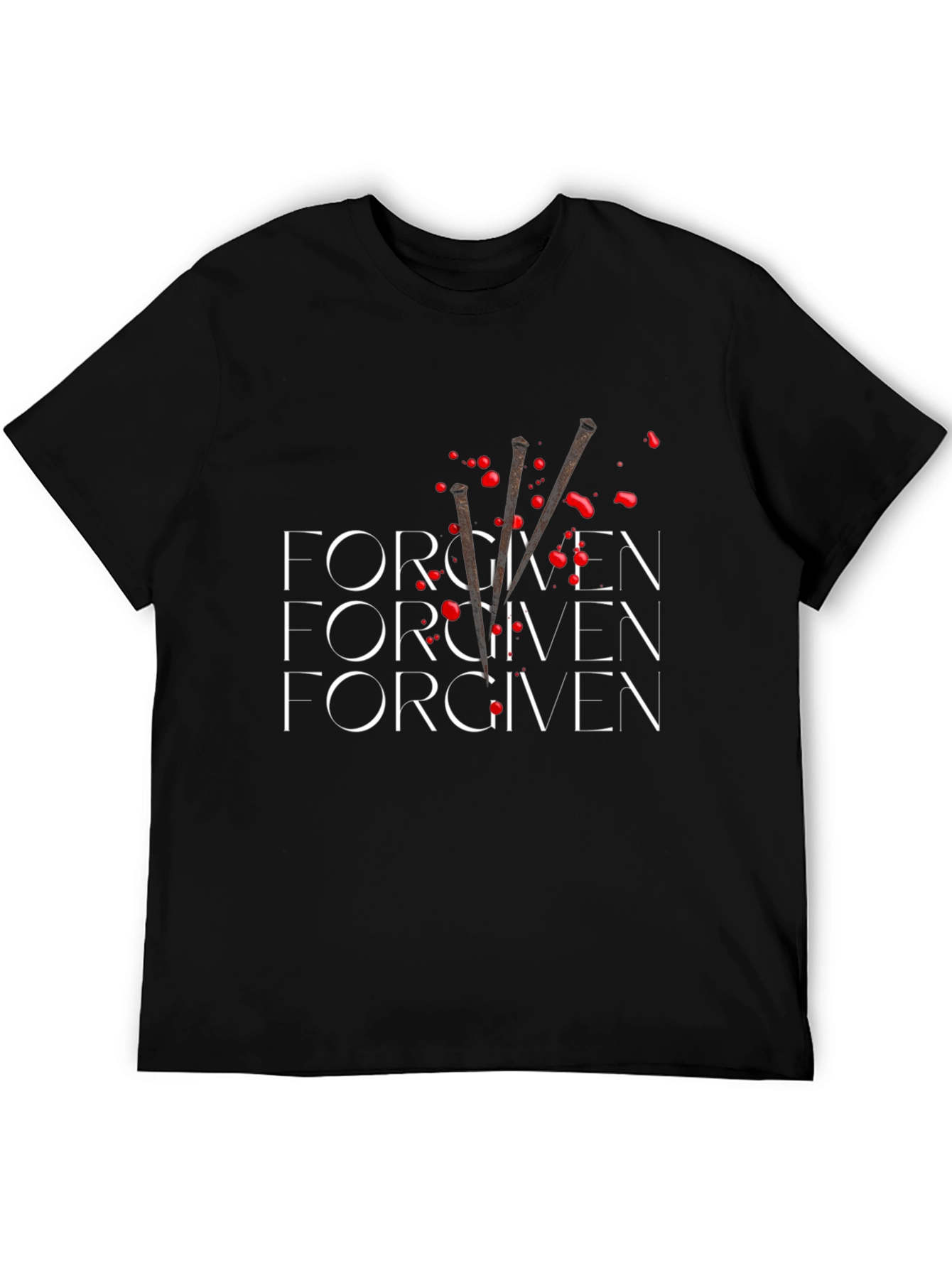 Forgiven Graphic Tee - Black Cotton Blend