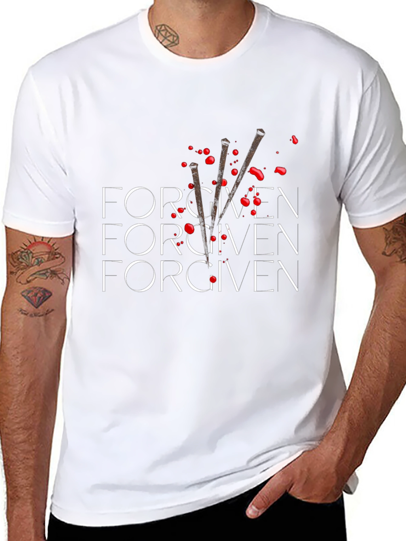Forgiven Graphic Tee - Black Cotton Blend