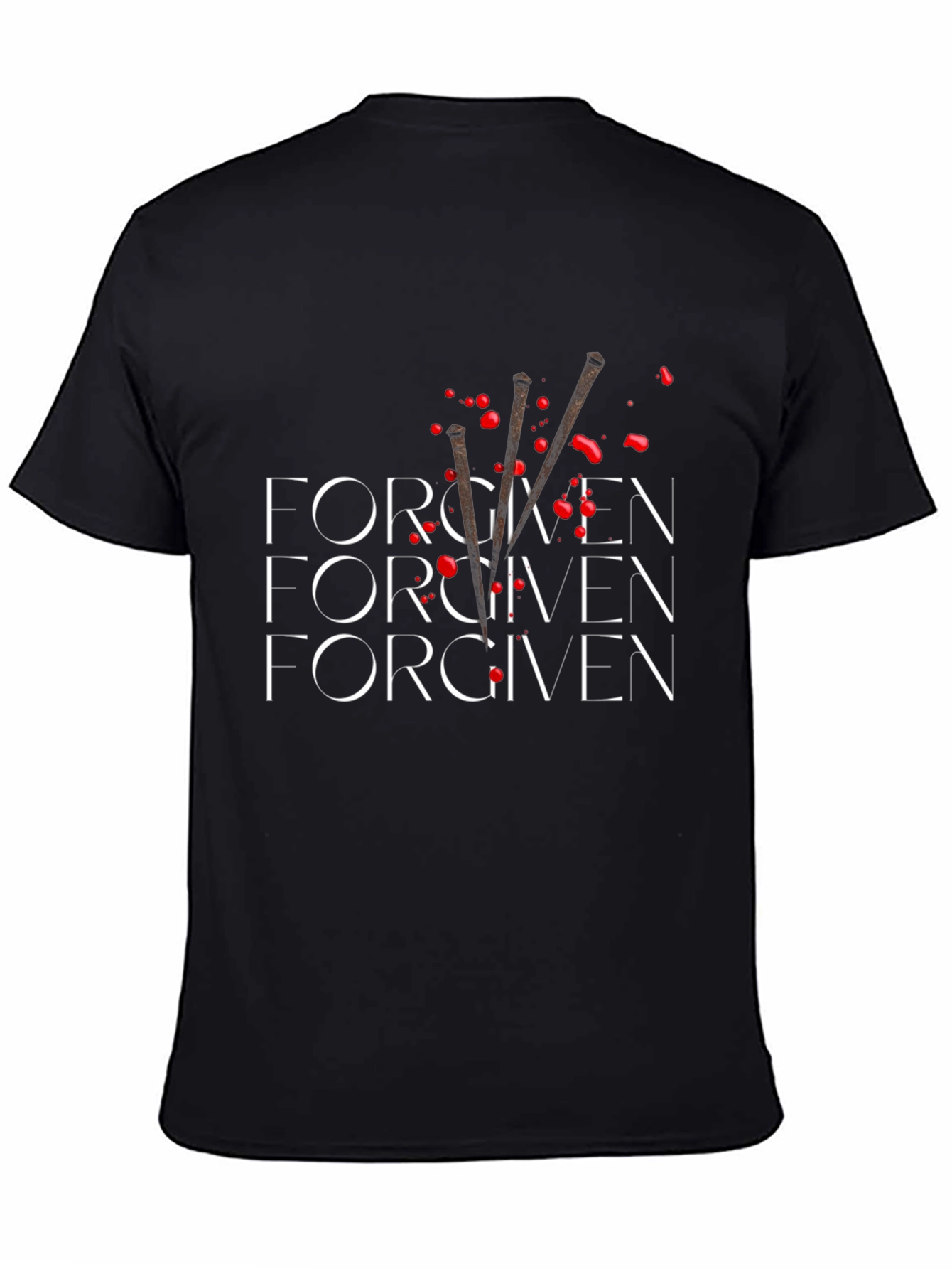 Forgiven Graphic Tee - Black Cotton Blend