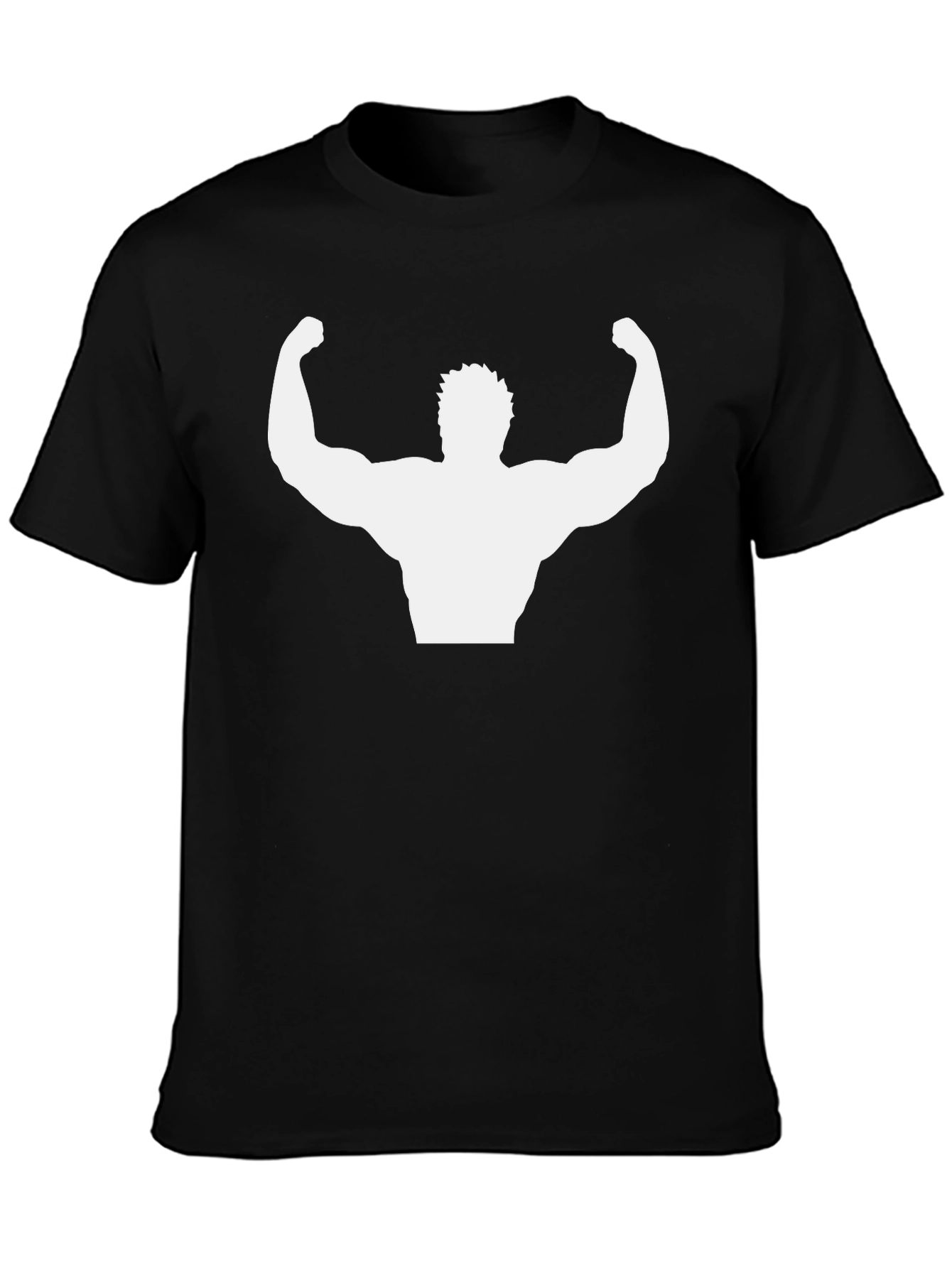 Muscle Man Graphic Tee - Black Cotton Comfort
