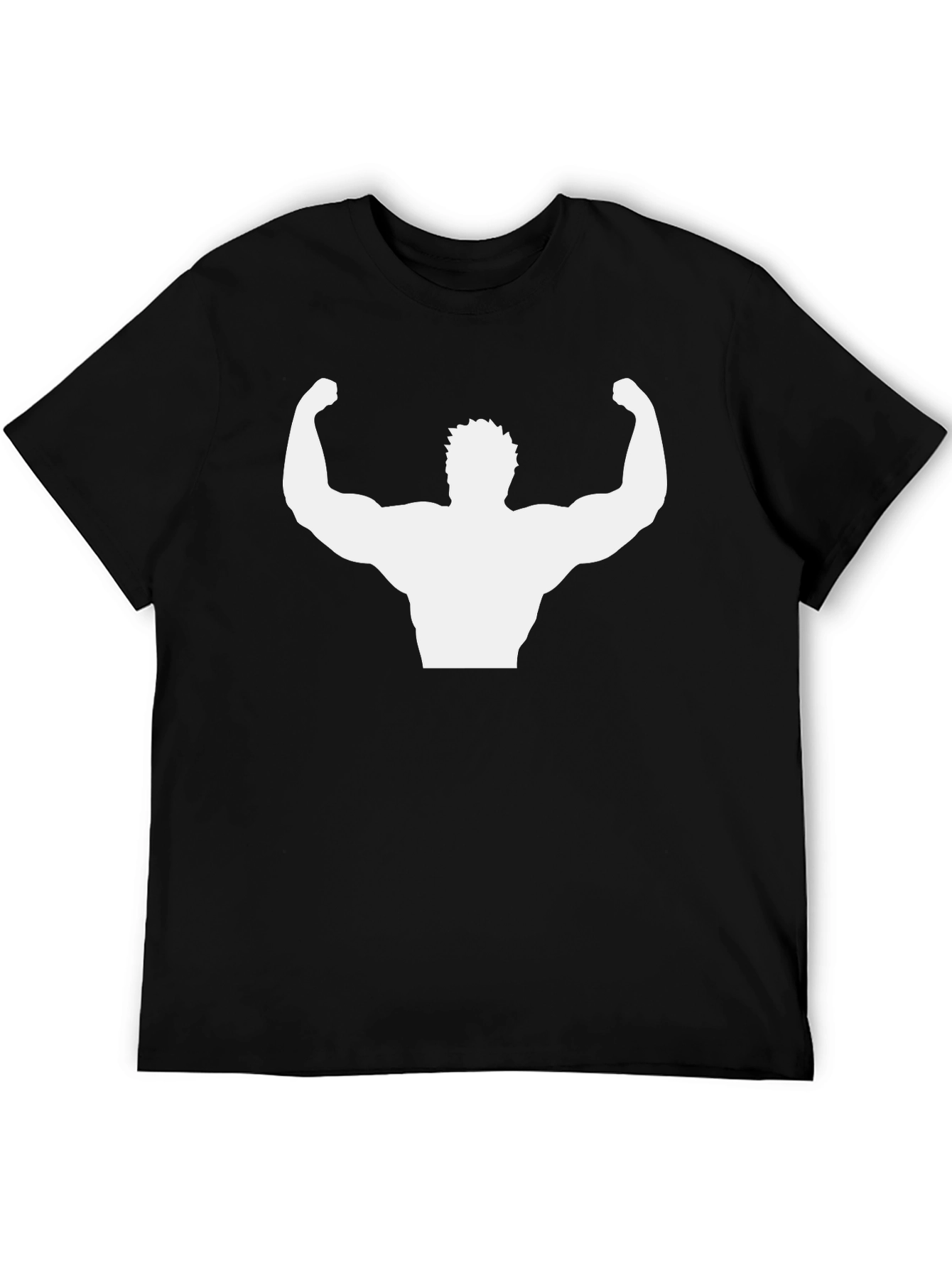 Muscle Man Graphic Tee - Black Cotton Comfort