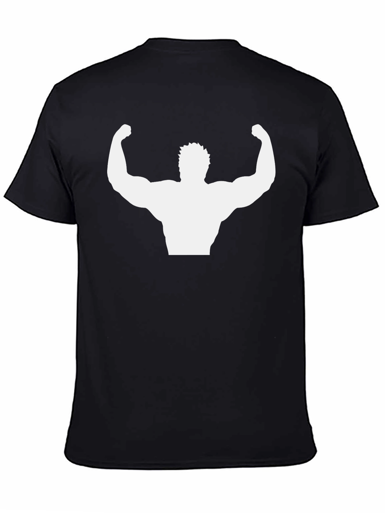 Muscle Man Graphic Tee - Black Cotton Comfort