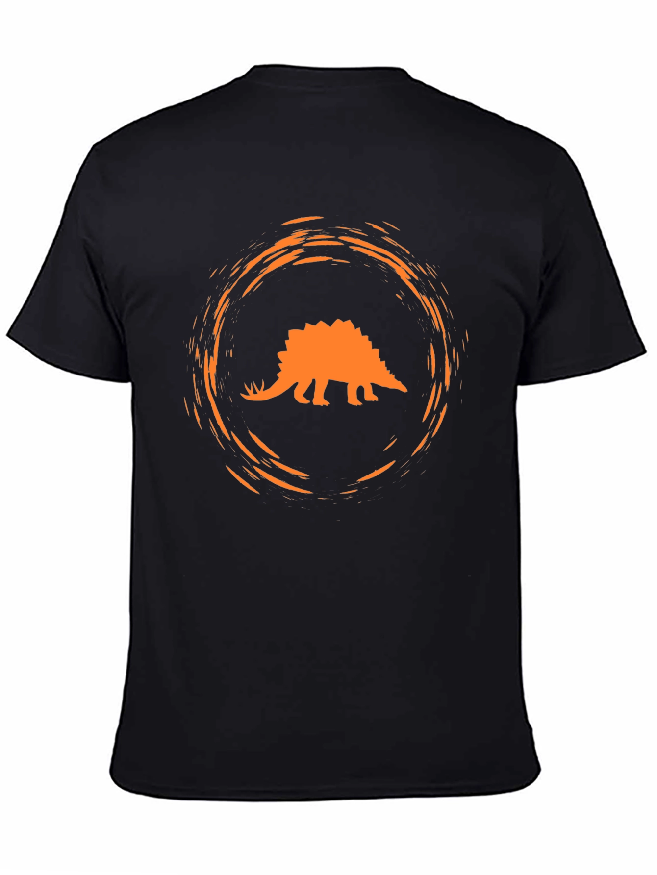 Dino Circle Tee - Black Cotton Comfort