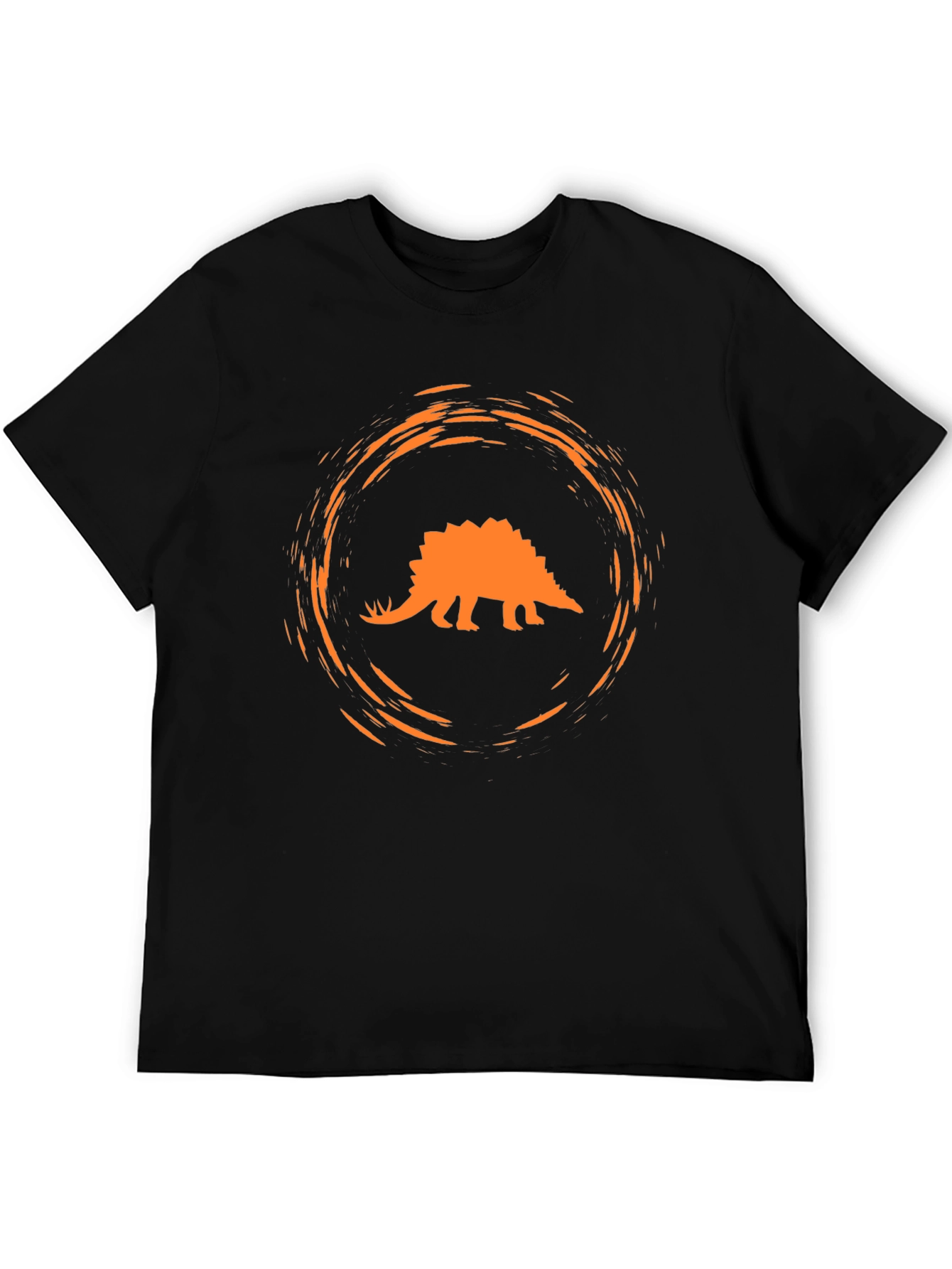 Dino Circle Tee - Black Cotton Comfort