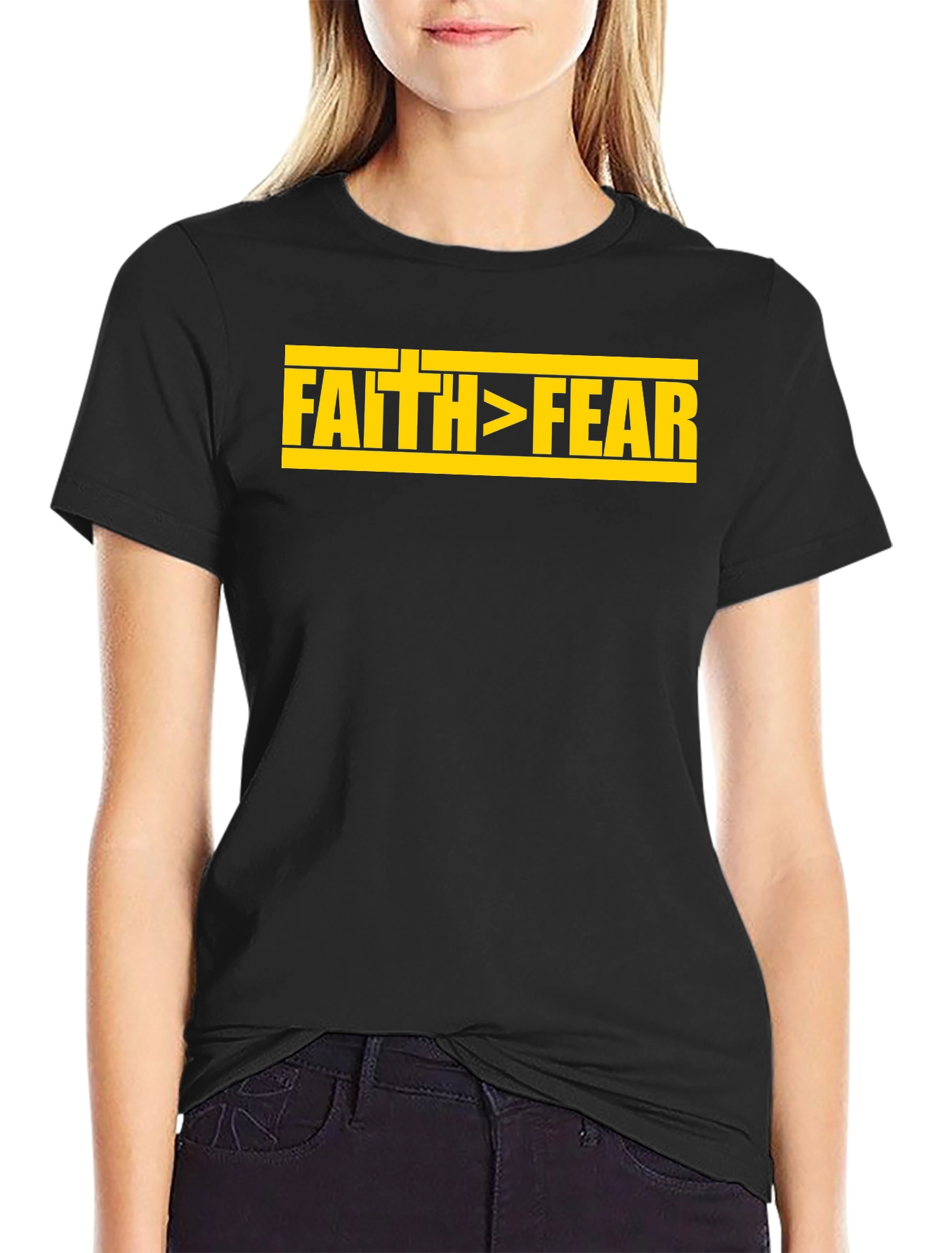 Faith Over Fear Graphic T-Shirt - Christian Inspired Design