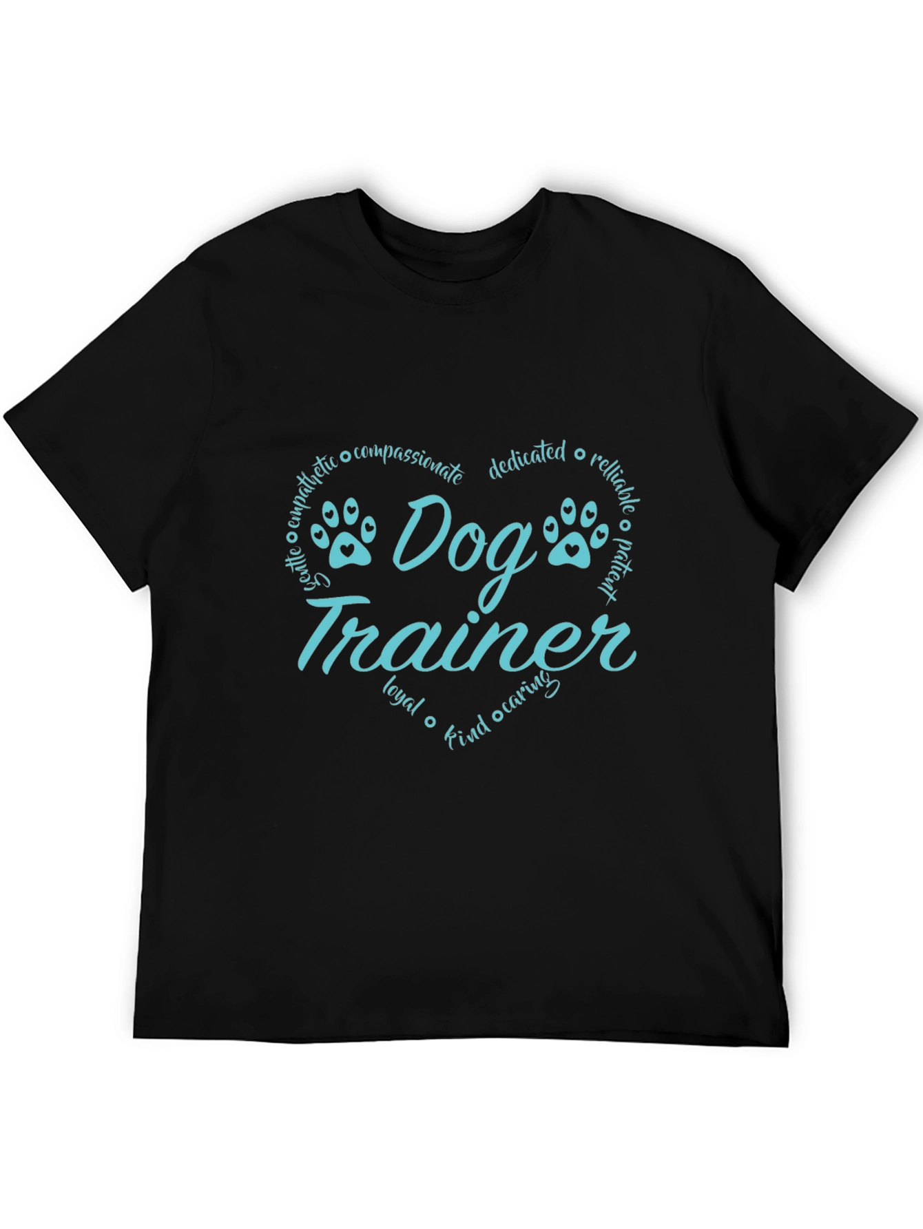 Dog Trainer Heart Graphic Tee - Black