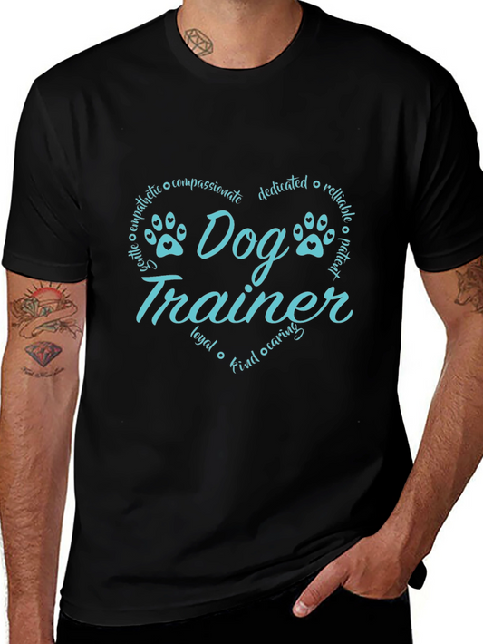 Dog Trainer Heart Graphic Tee - Black