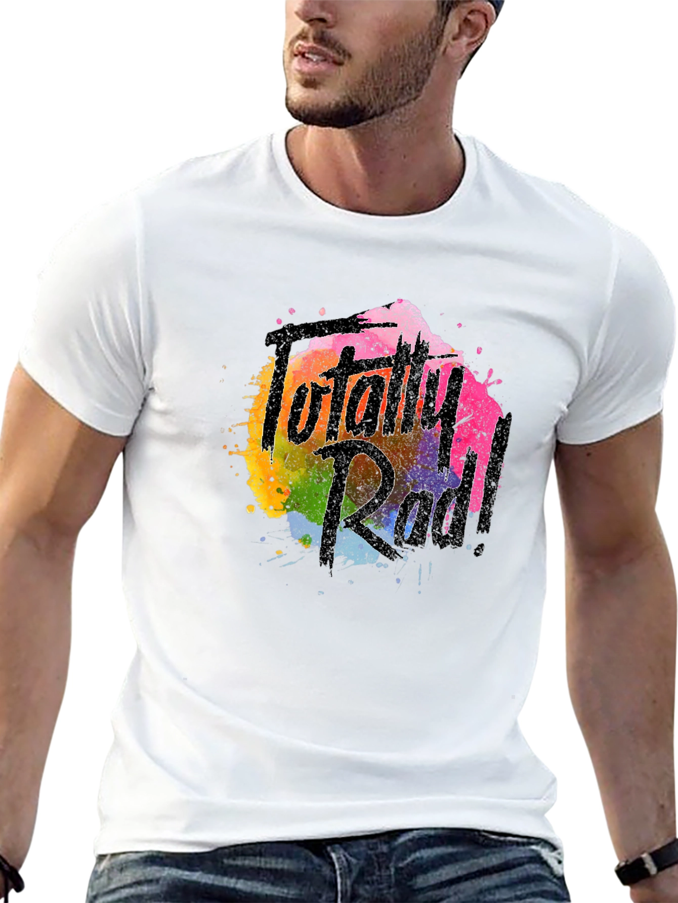 Totally Rad Graphic Print Crewneck T-Shirt