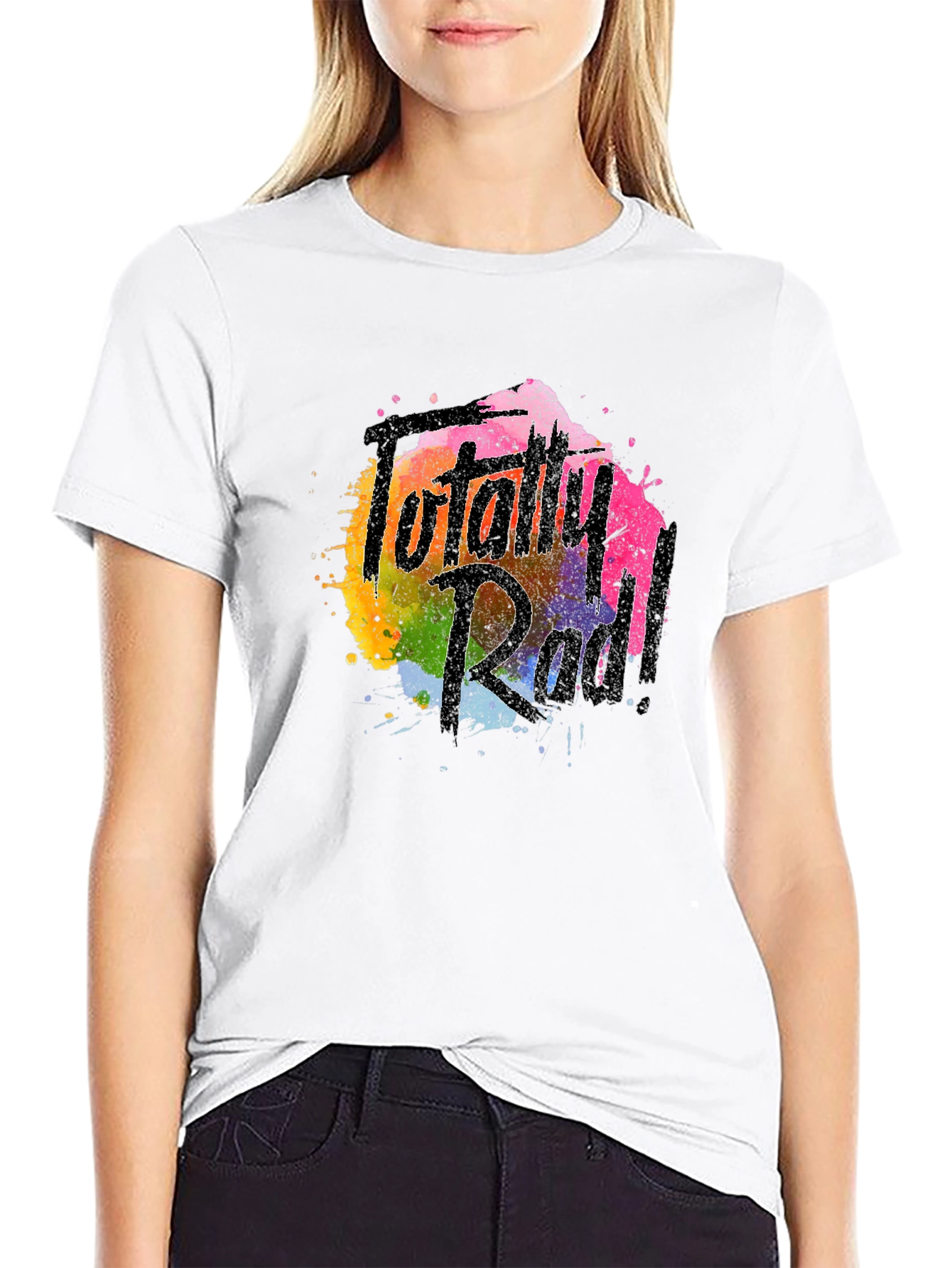 Totally Rad Graphic Print Crewneck T-Shirt