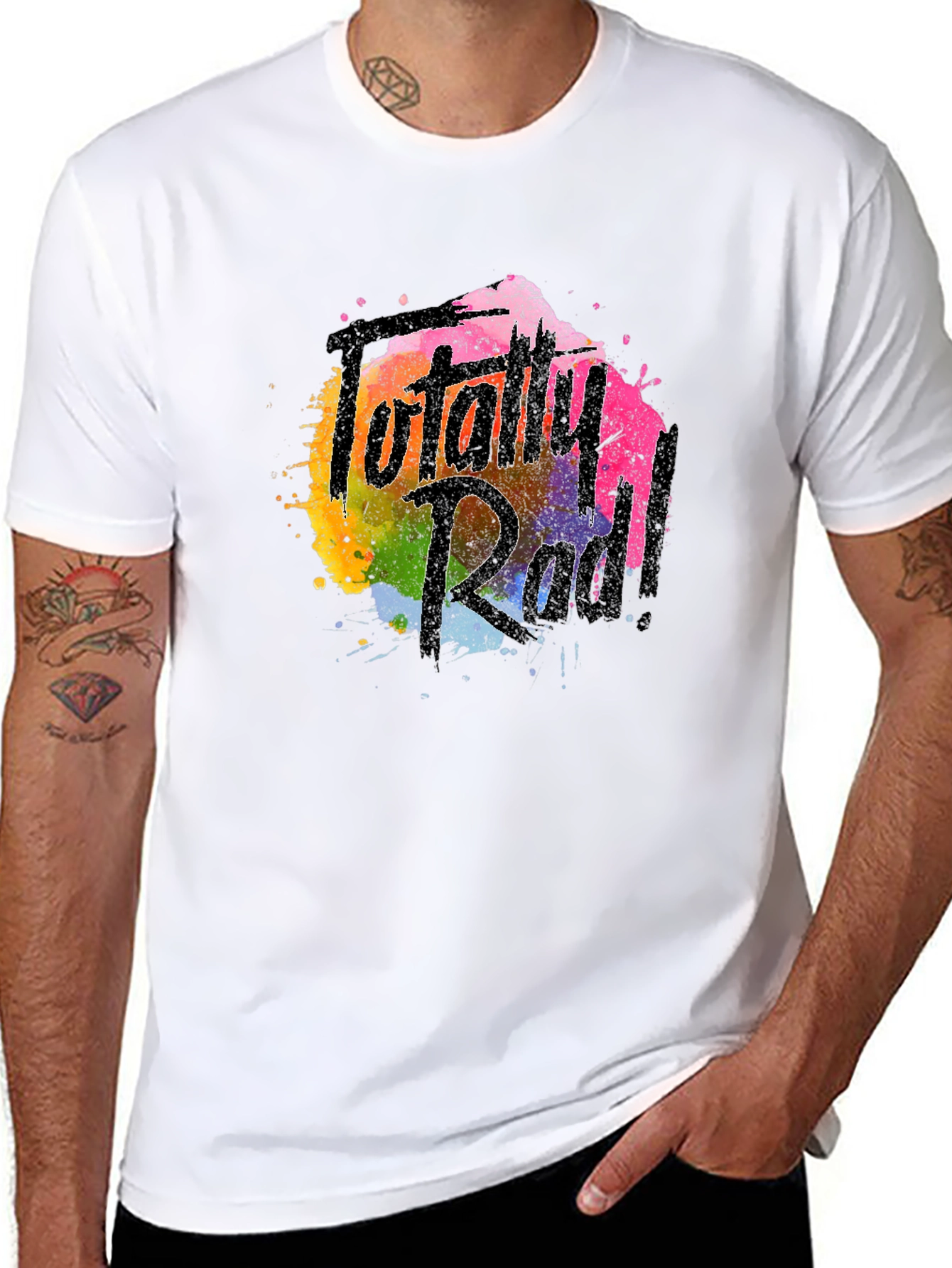 Totally Rad Graphic Print Crewneck T-Shirt