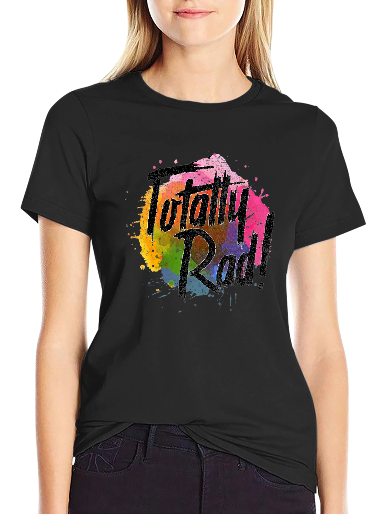 Totally Rad Graphic Print Crewneck T-Shirt