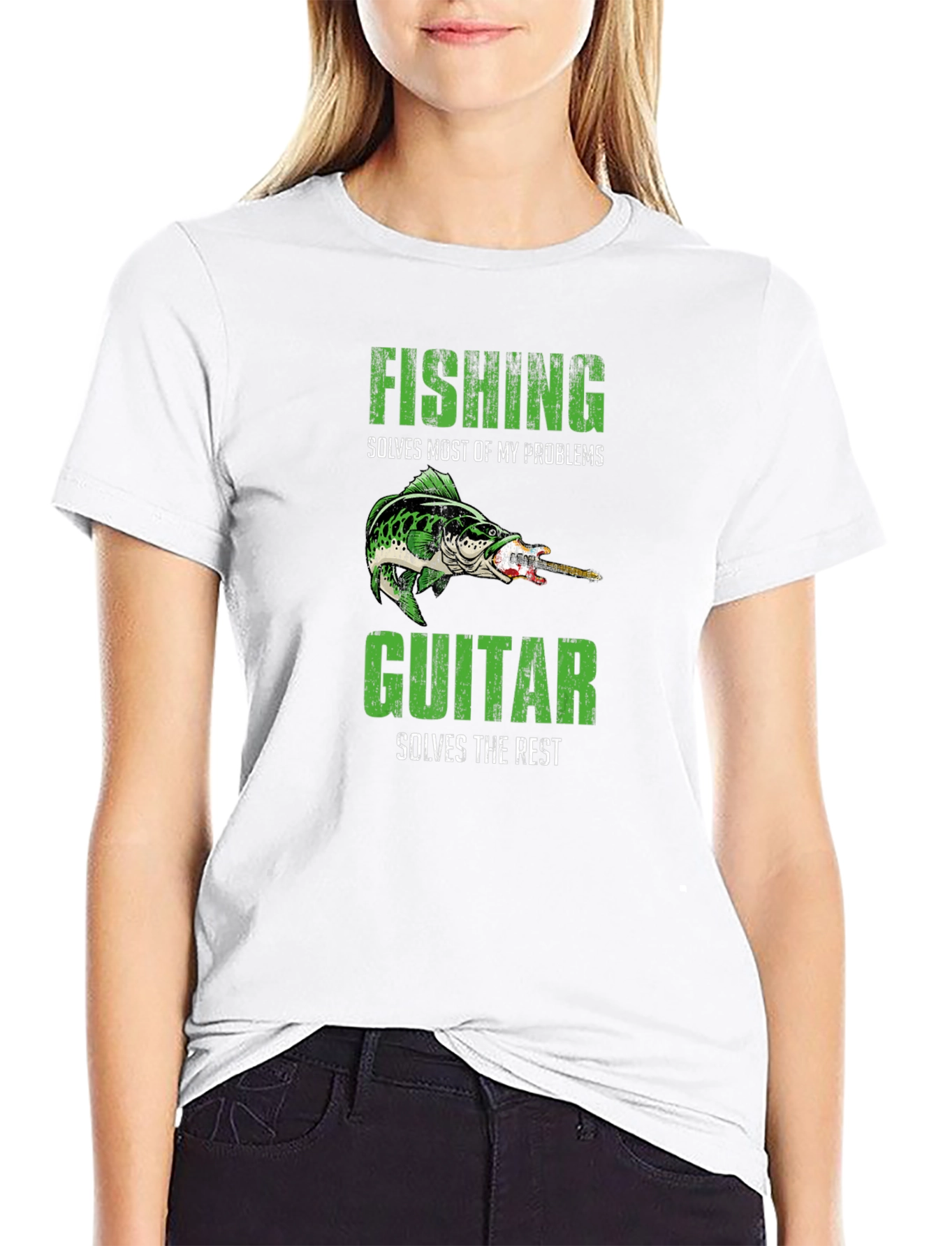 Fishing & Guitar Solve My Problems T-Shirt