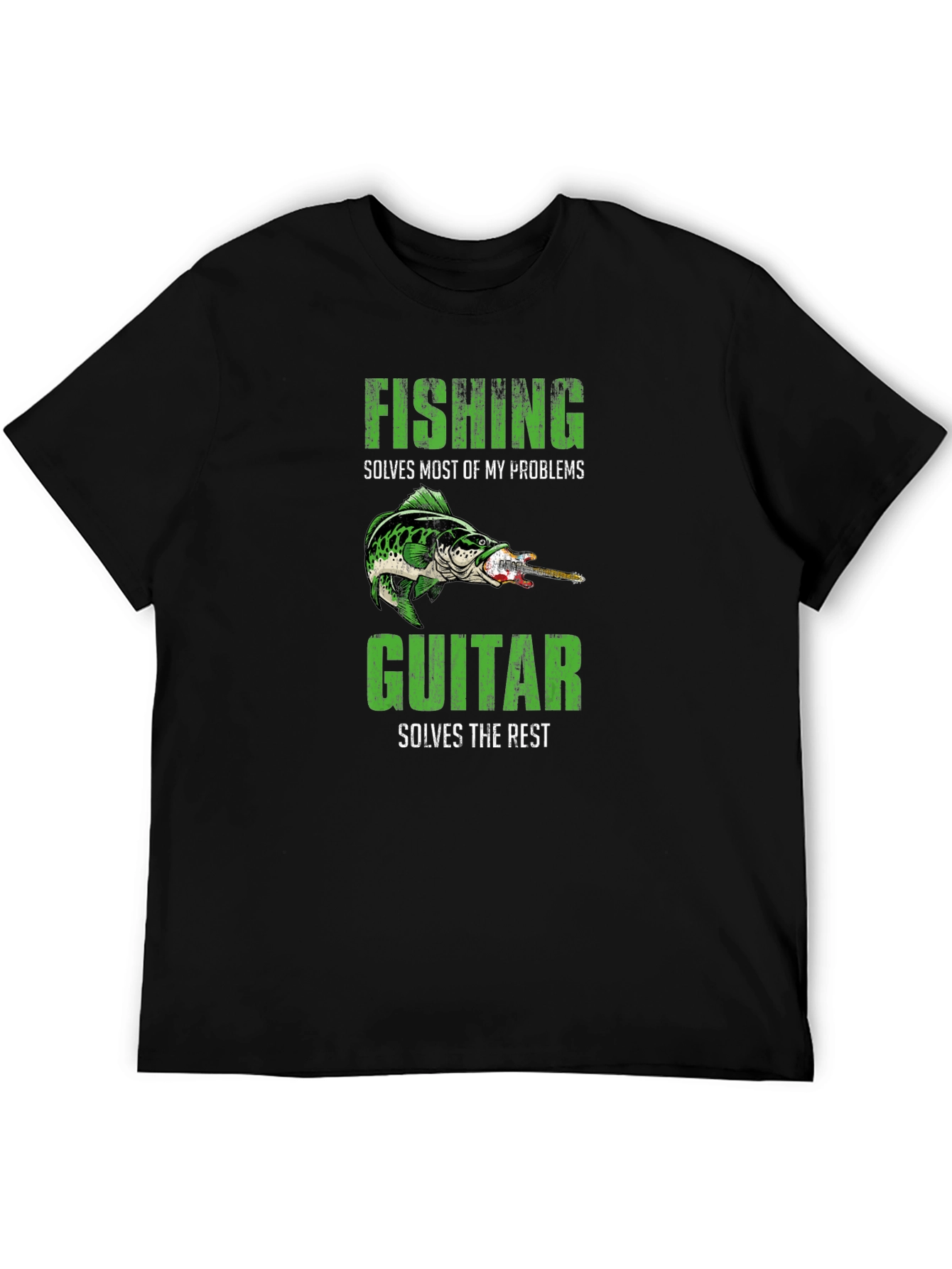 Fishing & Guitar Solve My Problems T-Shirt