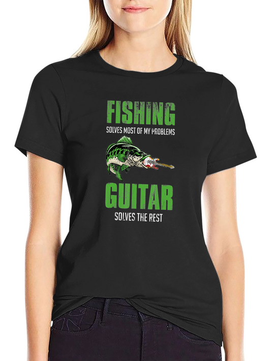 Fishing & Guitar Solve My Problems T-Shirt