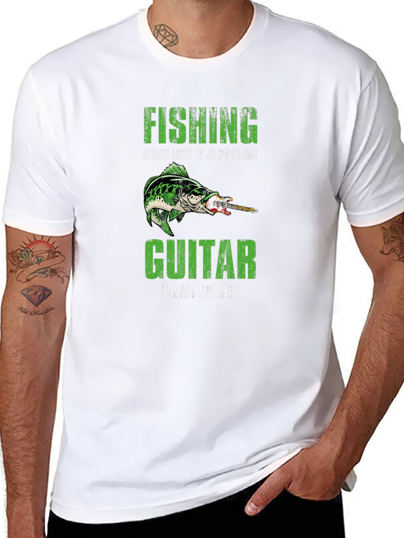 Fishing & Guitar Solve My Problems T-Shirt