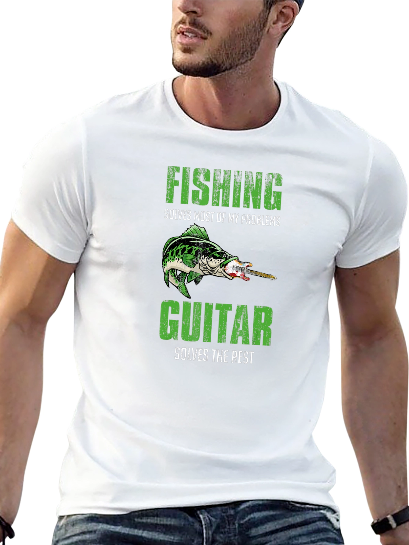 Fishing & Guitar Solve My Problems T-Shirt