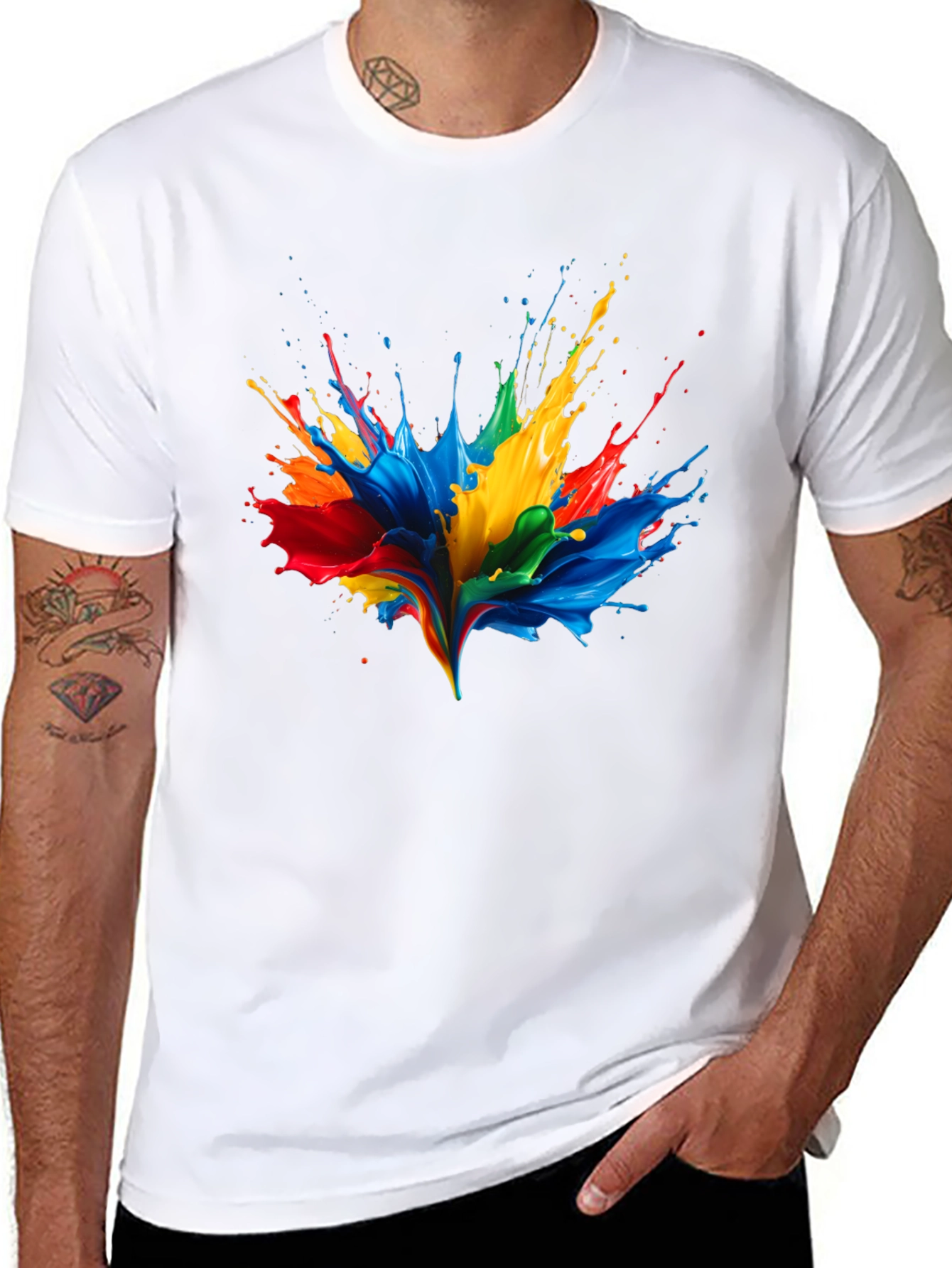 Colorful Paint Splatter T-Shirt