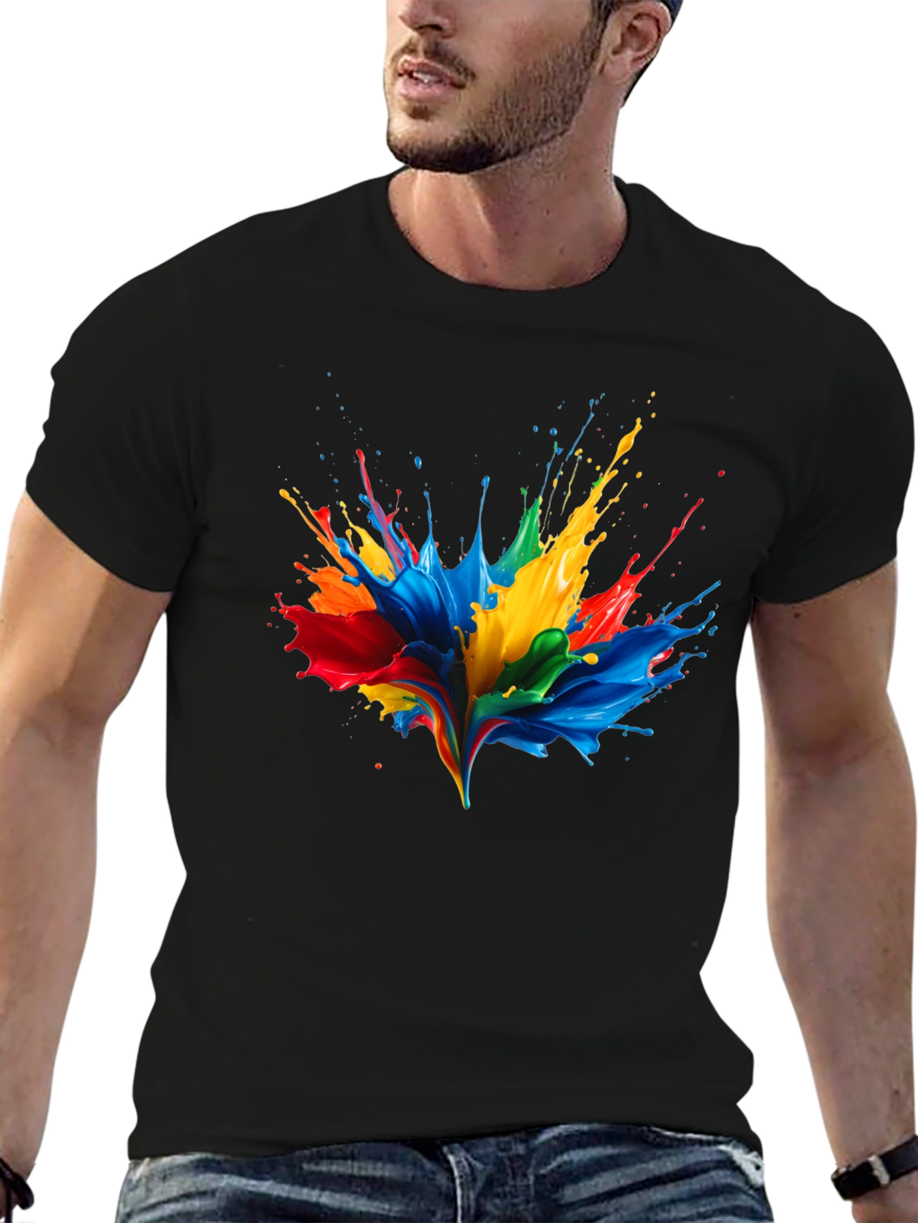 Colorful Paint Splatter T-Shirt