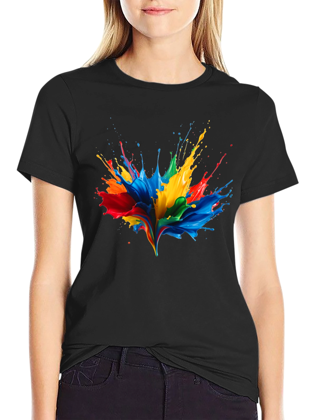 Colorful Paint Splatter T-Shirt