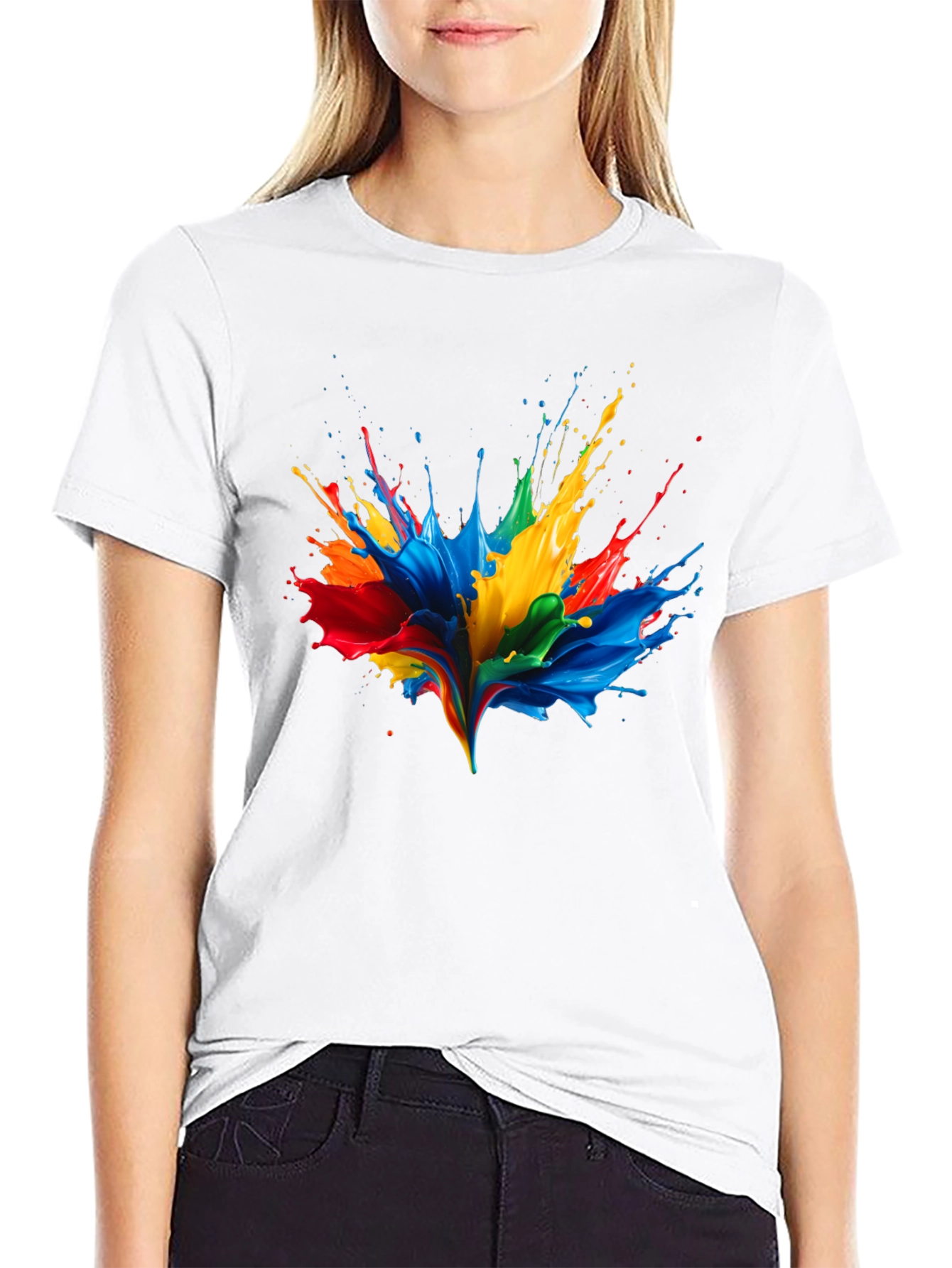 Colorful Paint Splatter T-Shirt