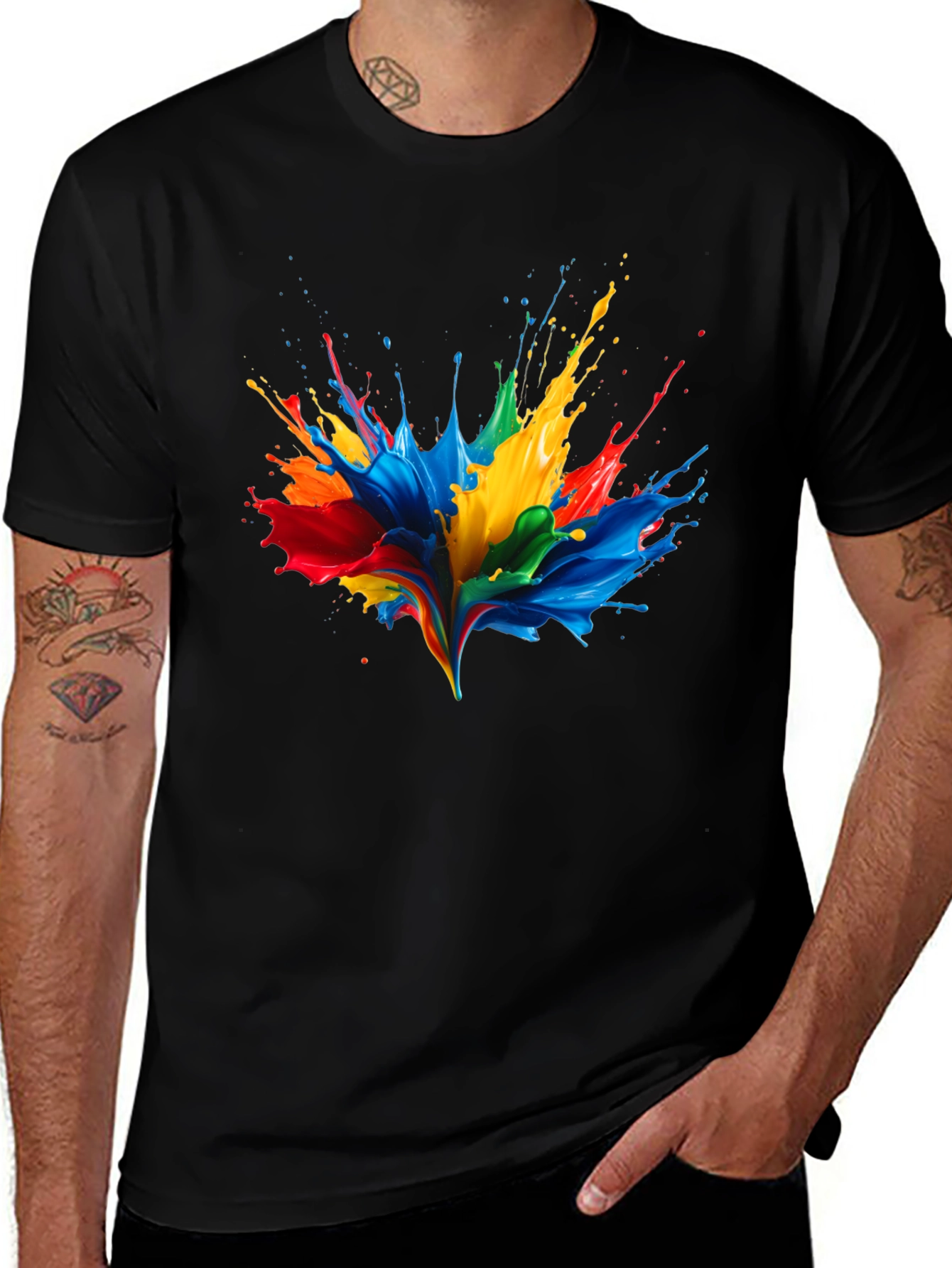 Colorful Paint Splatter T-Shirt