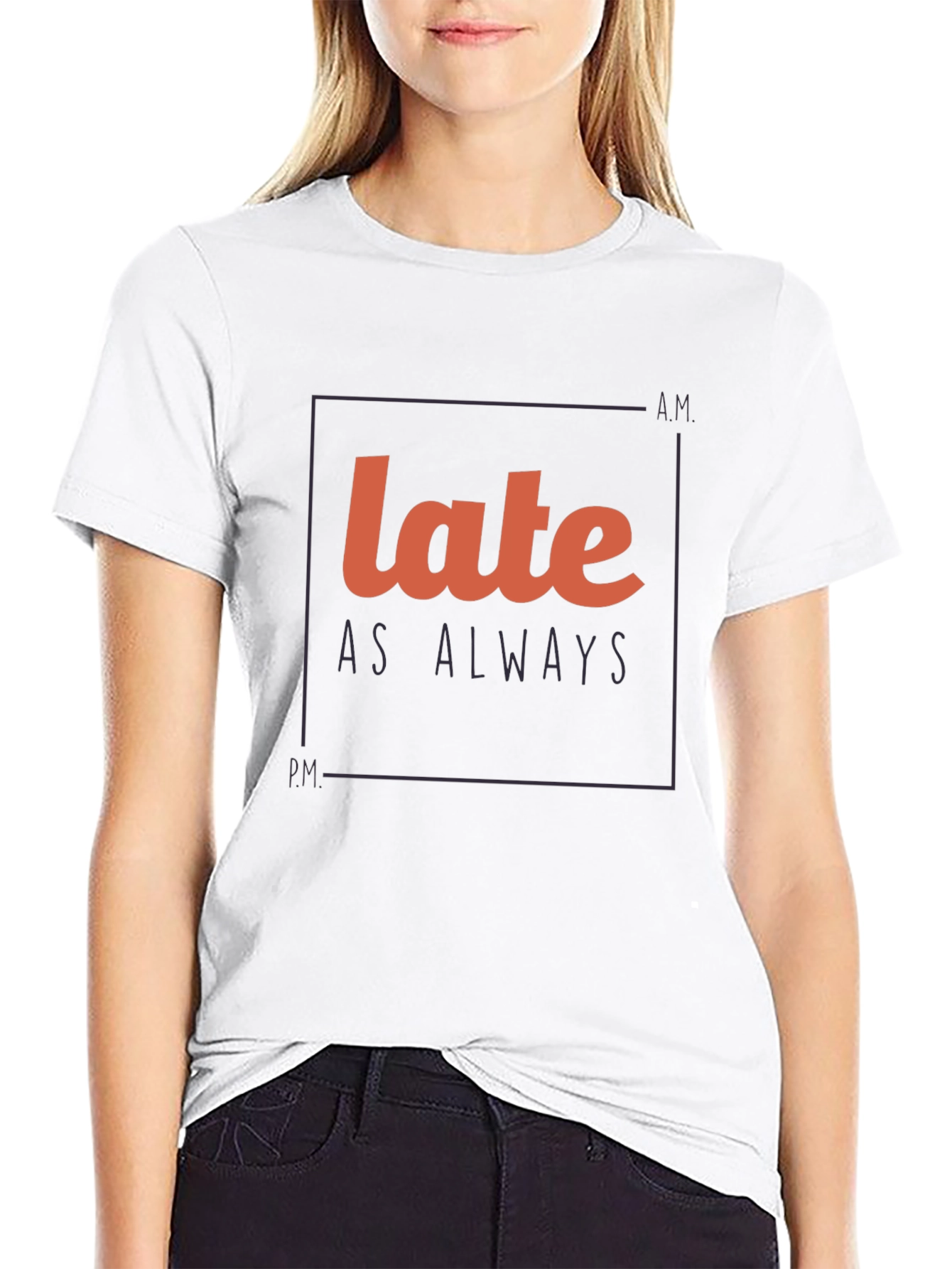 Late As Always Graphic Tee - Black T-Shirt