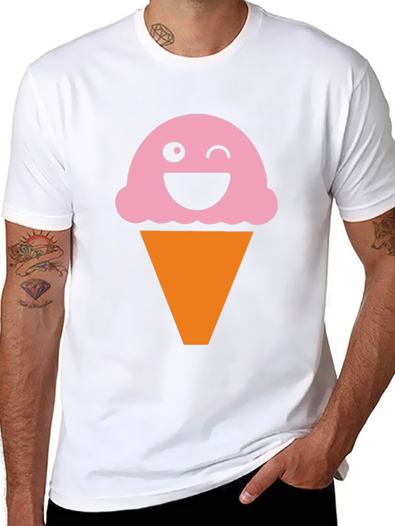 Fun Ice Cream Cone Graphic T-Shirt